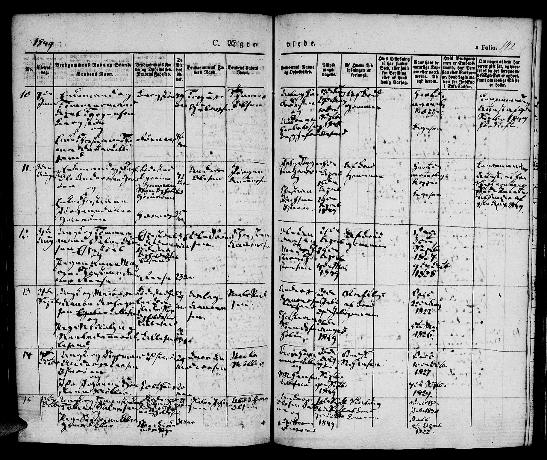 Vestre Moland sokneprestkontor, AV/SAK-1111-0046/F/Fa/Fab/L0005: Parish register (official) no. A 5, 1841-1849, p. 142