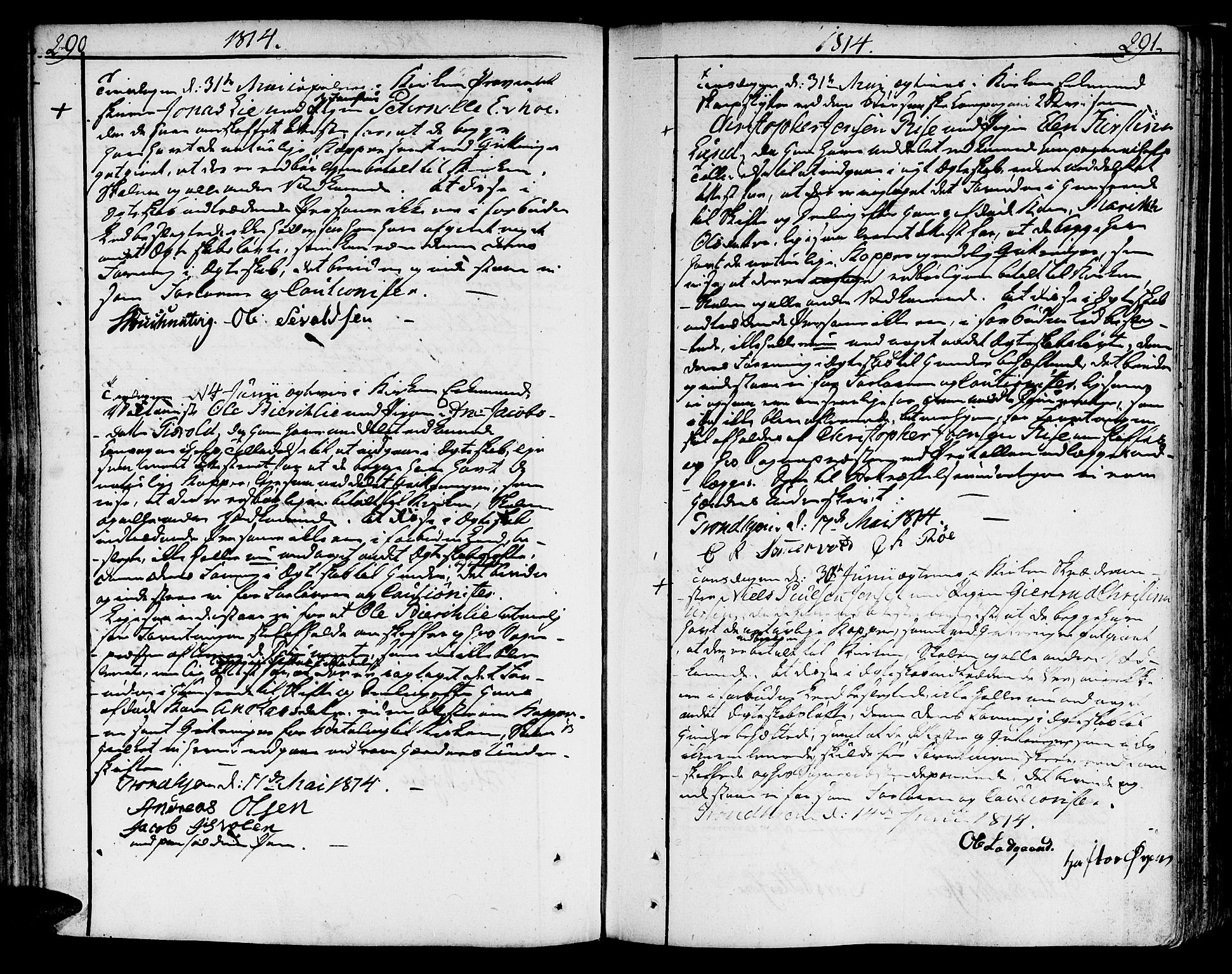 Ministerialprotokoller, klokkerbøker og fødselsregistre - Sør-Trøndelag, SAT/A-1456/602/L0105: Parish register (official) no. 602A03, 1774-1814, p. 290-291
