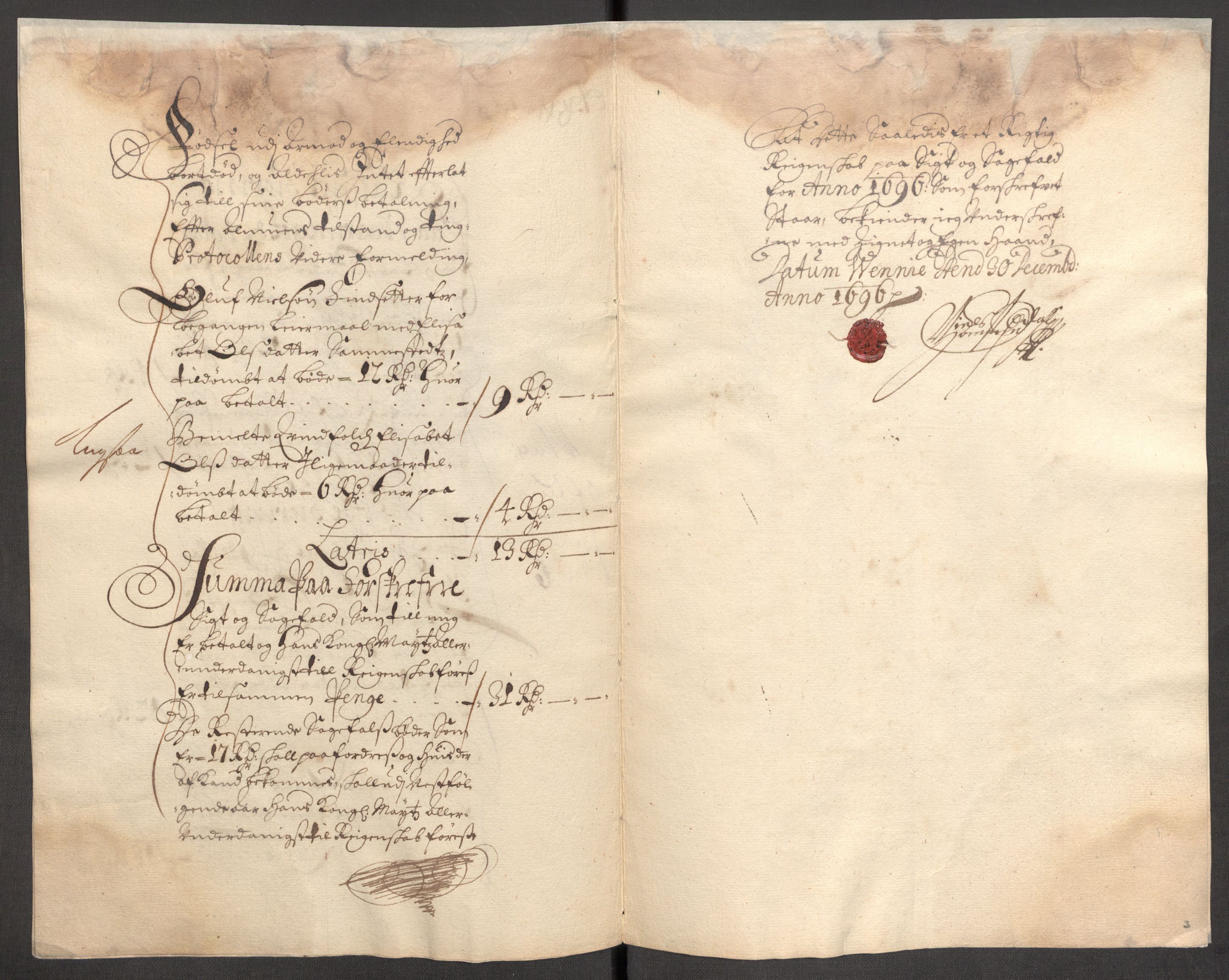 Rentekammeret inntil 1814, Reviderte regnskaper, Fogderegnskap, AV/RA-EA-4092/R67/L4678: Fogderegnskap Vesterålen, Andenes og Lofoten, 1696-1708, p. 125