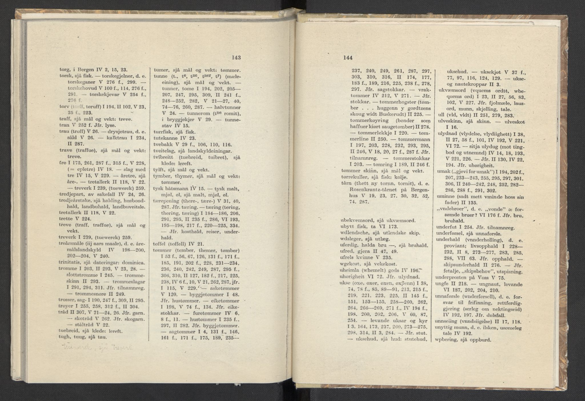 Publikasjoner utgitt av Arkivverket, PUBL/PUBL-001/C/0008: Sakregister, 1548-1567, p. 143-144