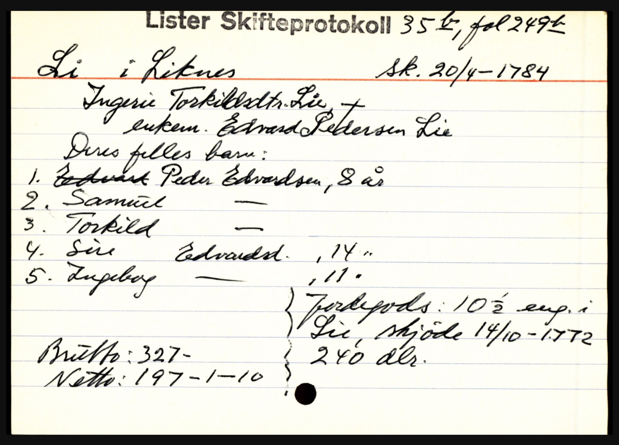 Lister sorenskriveri, AV/SAK-1221-0003/H, p. 23069