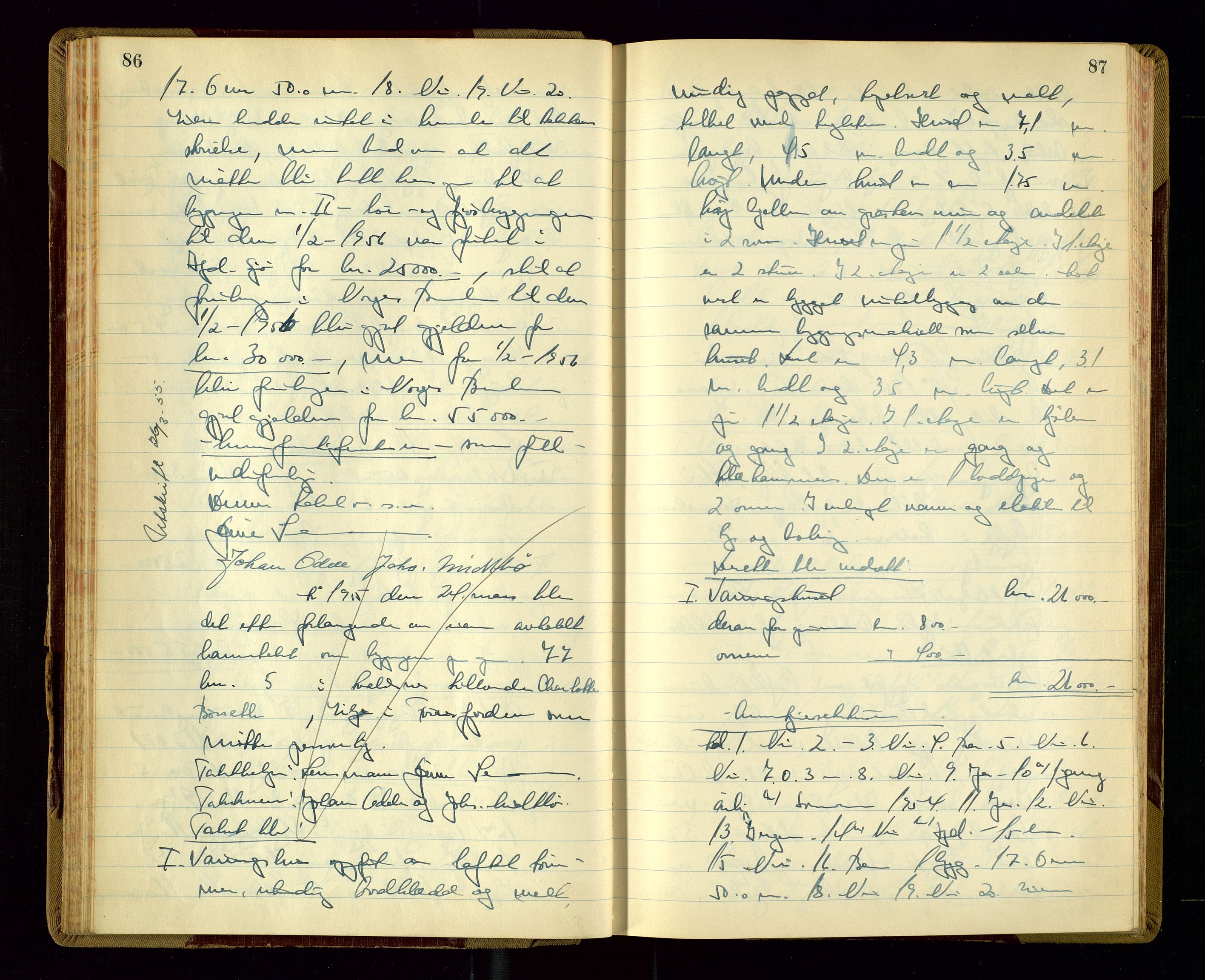 Avaldsnes lensmannskontor, AV/SAST-A-100286/Goa/L0010: "Branntakstprotokoll", 1955, p. 86-87