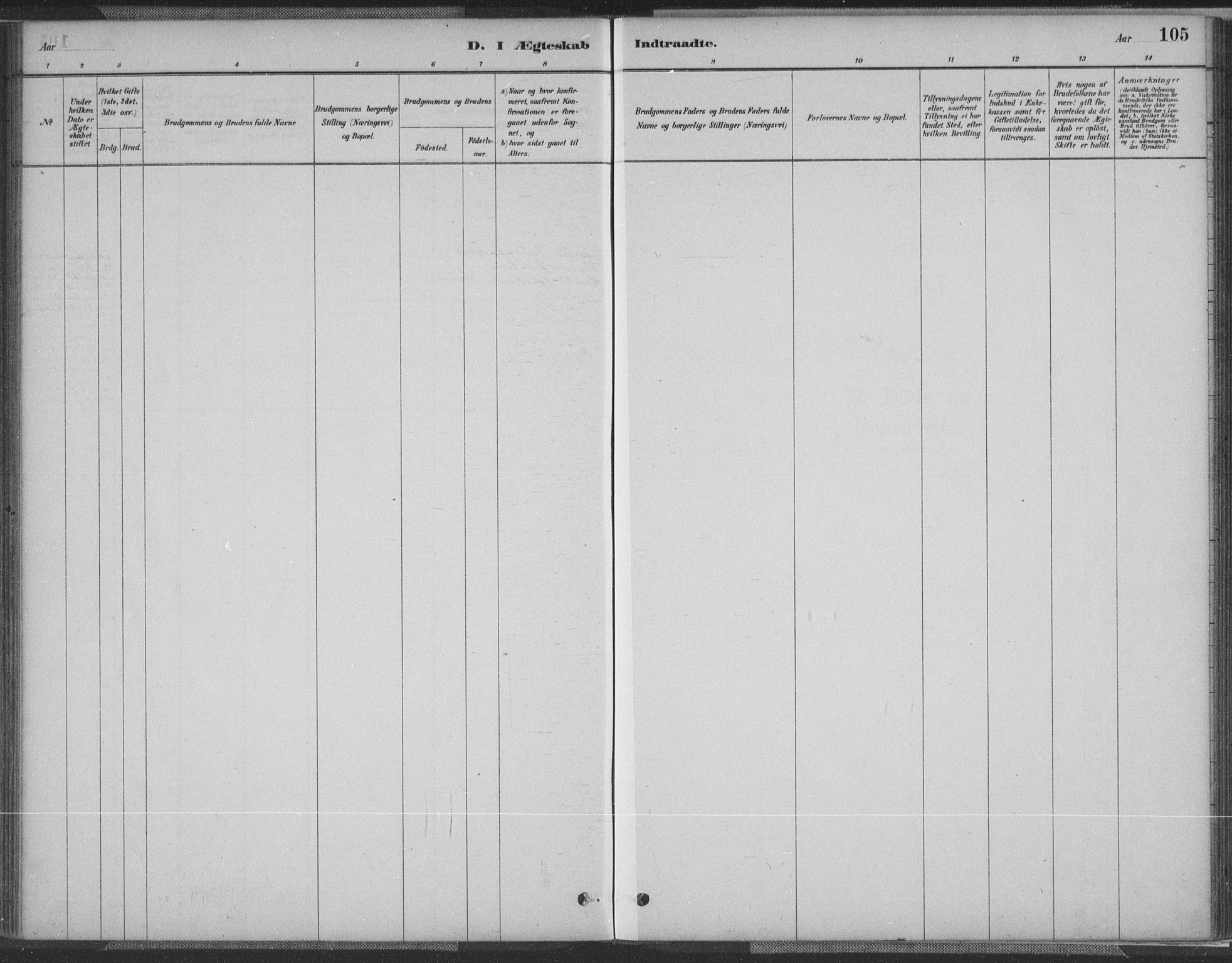 Fjotland sokneprestkontor, AV/SAK-1111-0010/F/Fa/L0002: Parish register (official) no. A 2, 1880-1898, p. 105