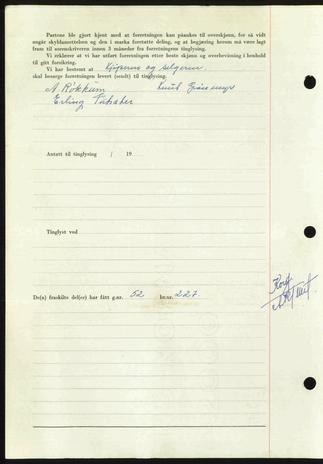 Nordmøre sorenskriveri, AV/SAT-A-4132/1/2/2Ca: Mortgage book no. A113, 1949-1950, Diary no: : 3311/1949