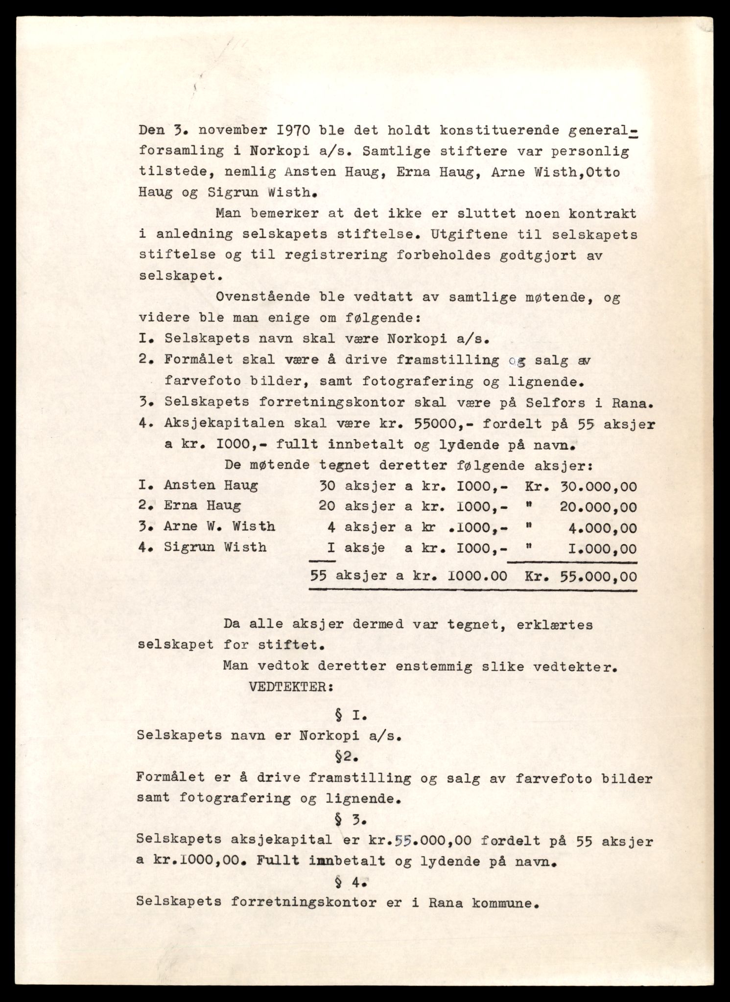 Rana sorenskriveri , SAT/A-1108/2/J/Jd/Jda/L0006: Bilag. Aksjeselskap løpenr. 328 - 414, 1930-1972, p. 5