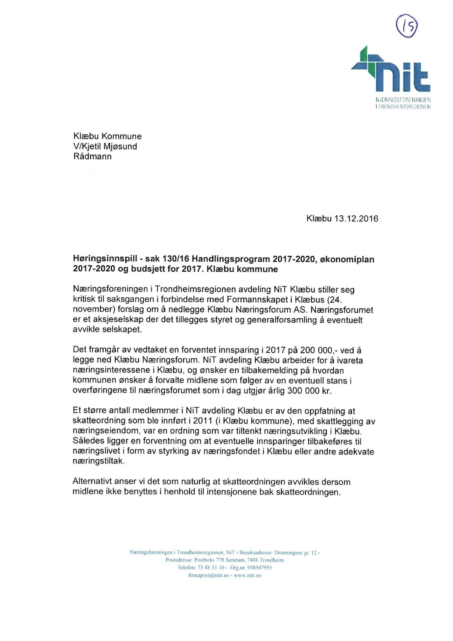 Klæbu Kommune, TRKO/KK/05-UOm/L008: Utvalg for omsorg - Møtedokumenter, 2017, p. 73