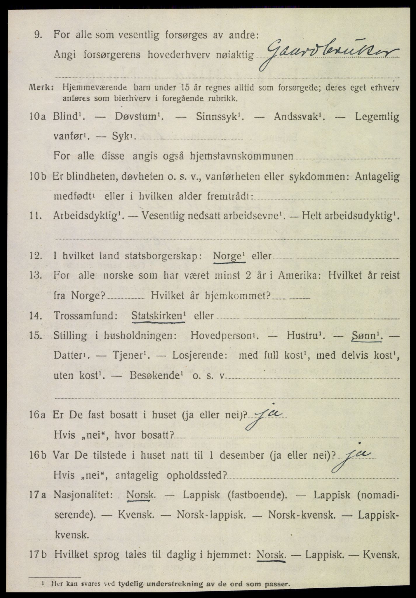 SAT, 1920 census for Leksvik, 1920, p. 6801