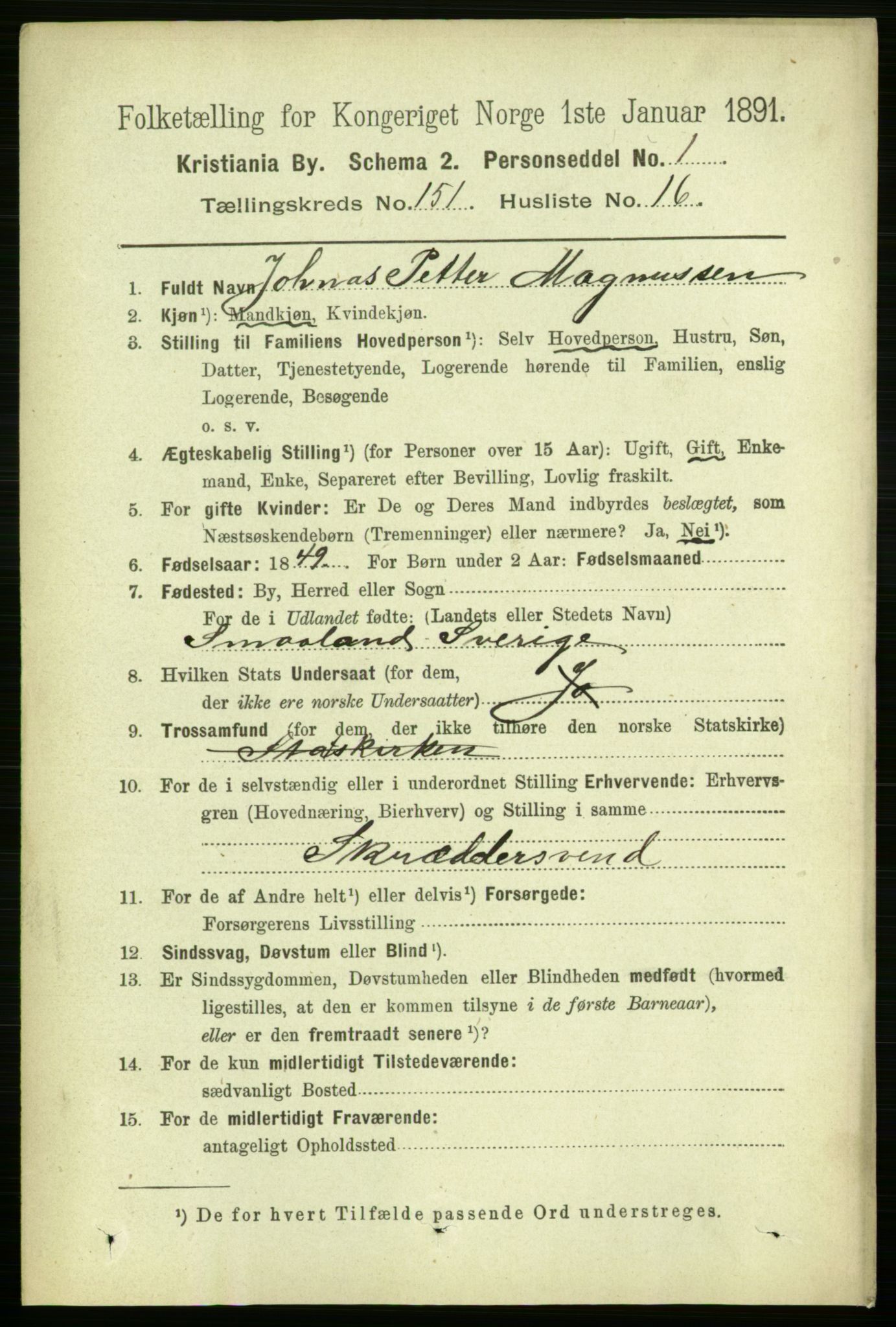 RA, 1891 census for 0301 Kristiania, 1891, p. 84756