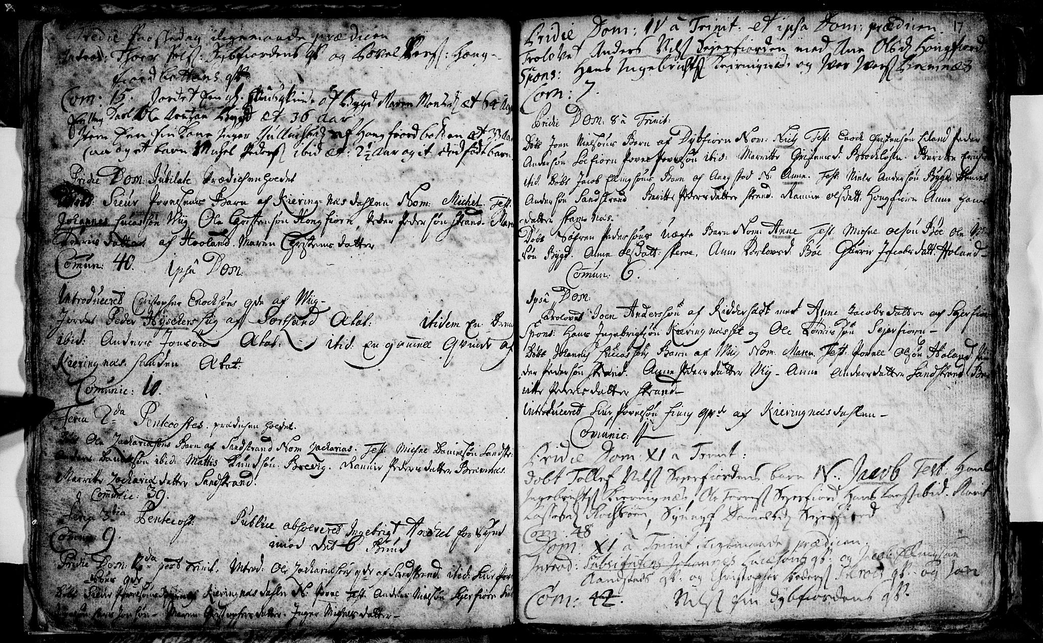 Ministerialprotokoller, klokkerbøker og fødselsregistre - Nordland, AV/SAT-A-1459/895/L1366: Parish register (official) no. 895A01, 1730-1794, p. 17