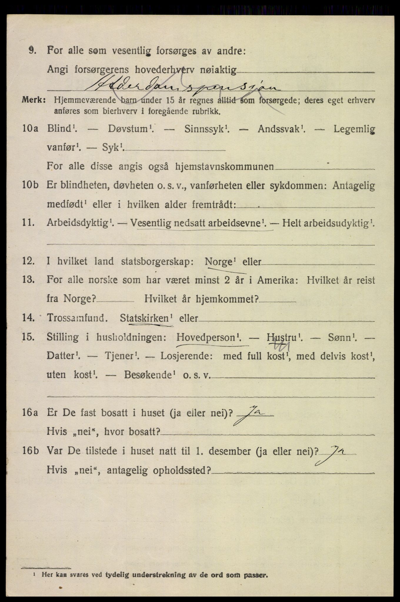 SAH, 1920 census for Stange, 1920, p. 8906