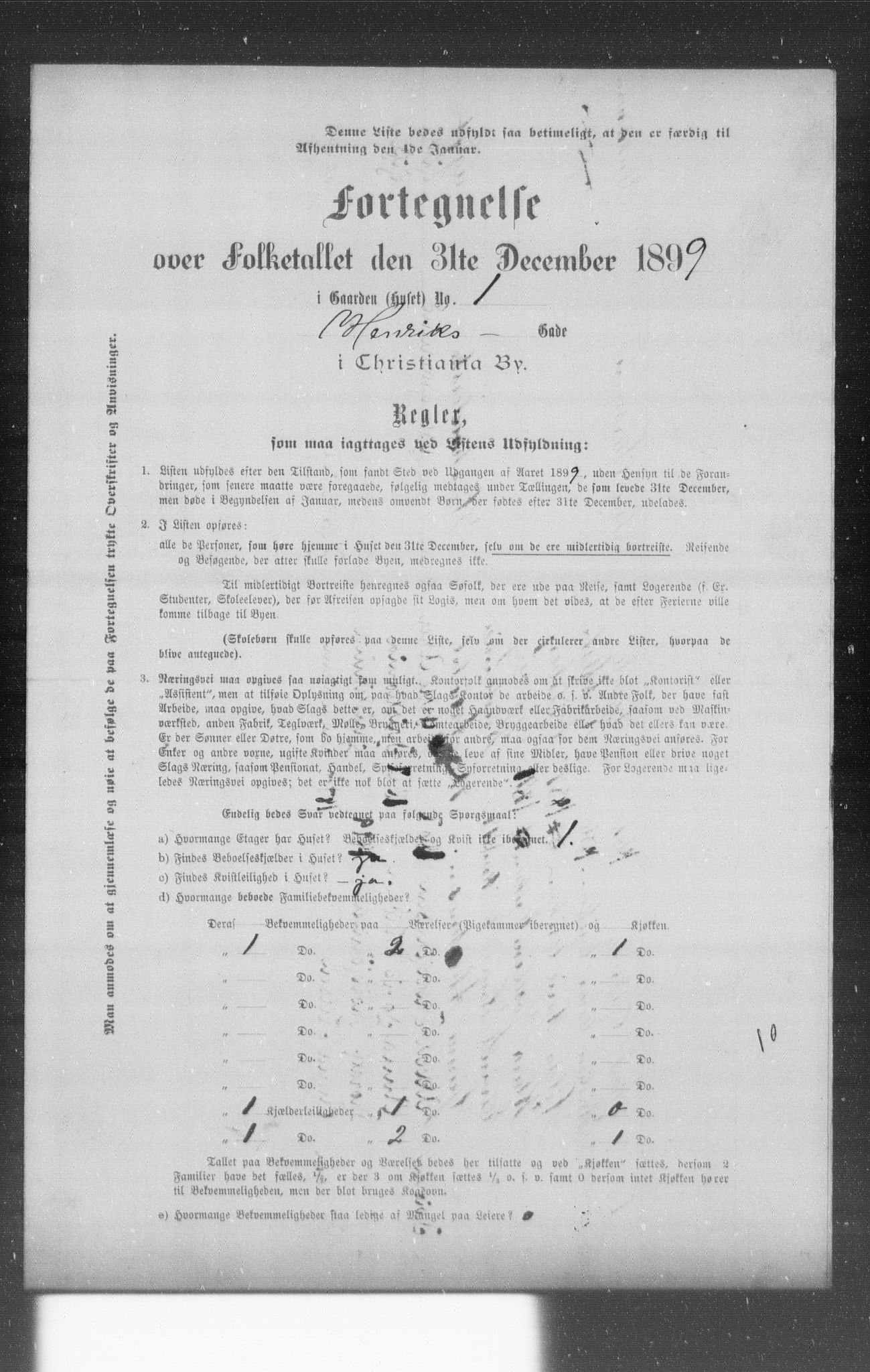 OBA, Municipal Census 1899 for Kristiania, 1899, p. 5094