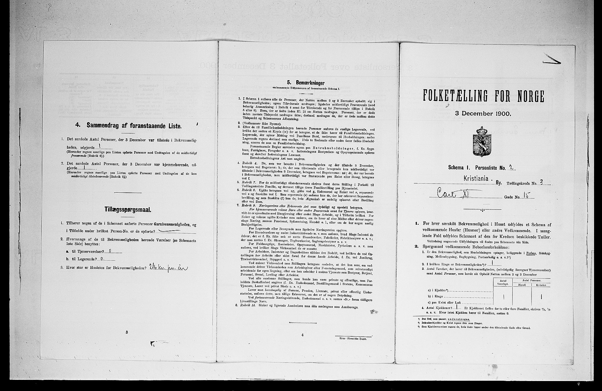 SAO, 1900 census for Kristiania, 1900, p. 11019