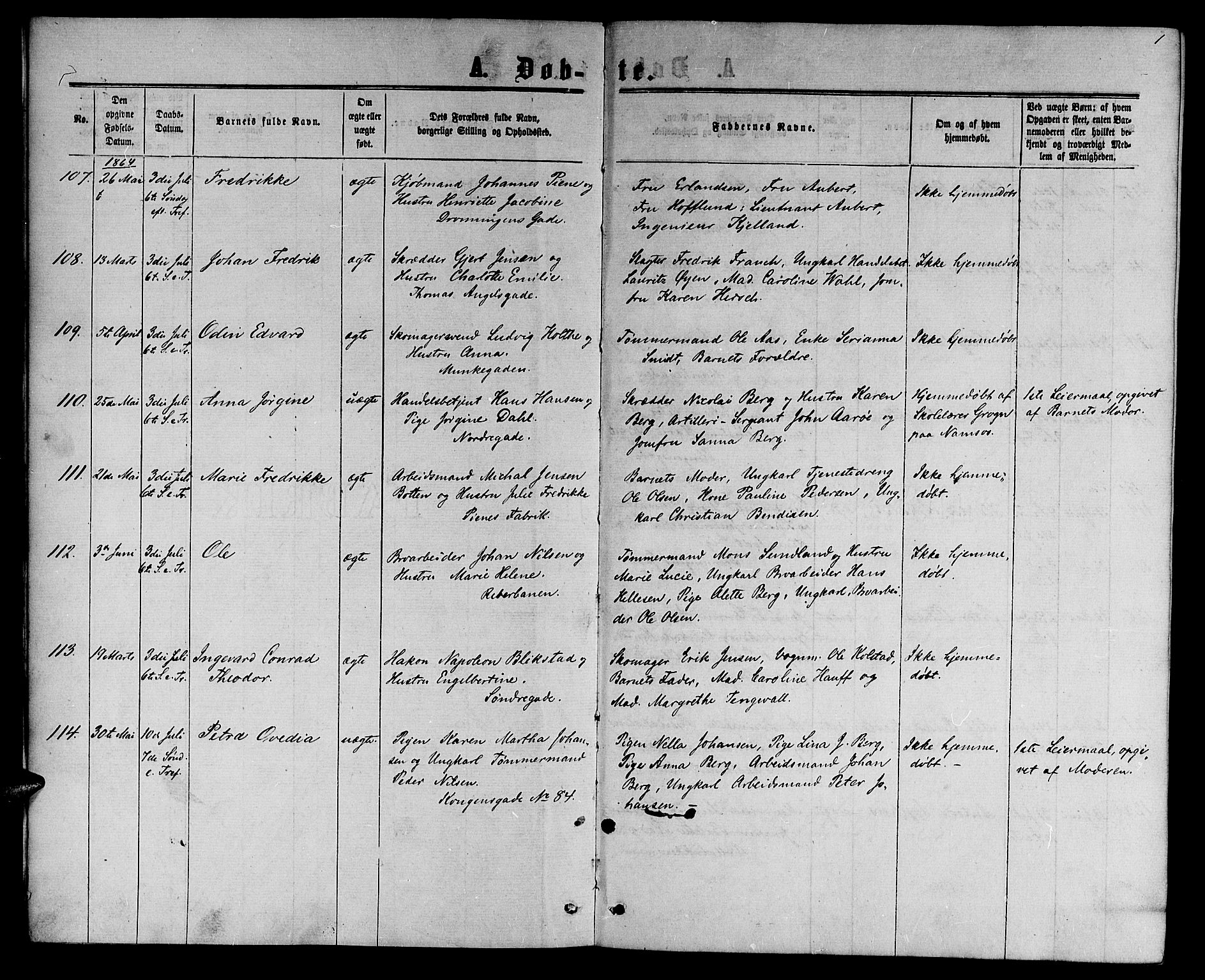 Ministerialprotokoller, klokkerbøker og fødselsregistre - Sør-Trøndelag, SAT/A-1456/601/L0087: Parish register (copy) no. 601C05, 1864-1881, p. 1