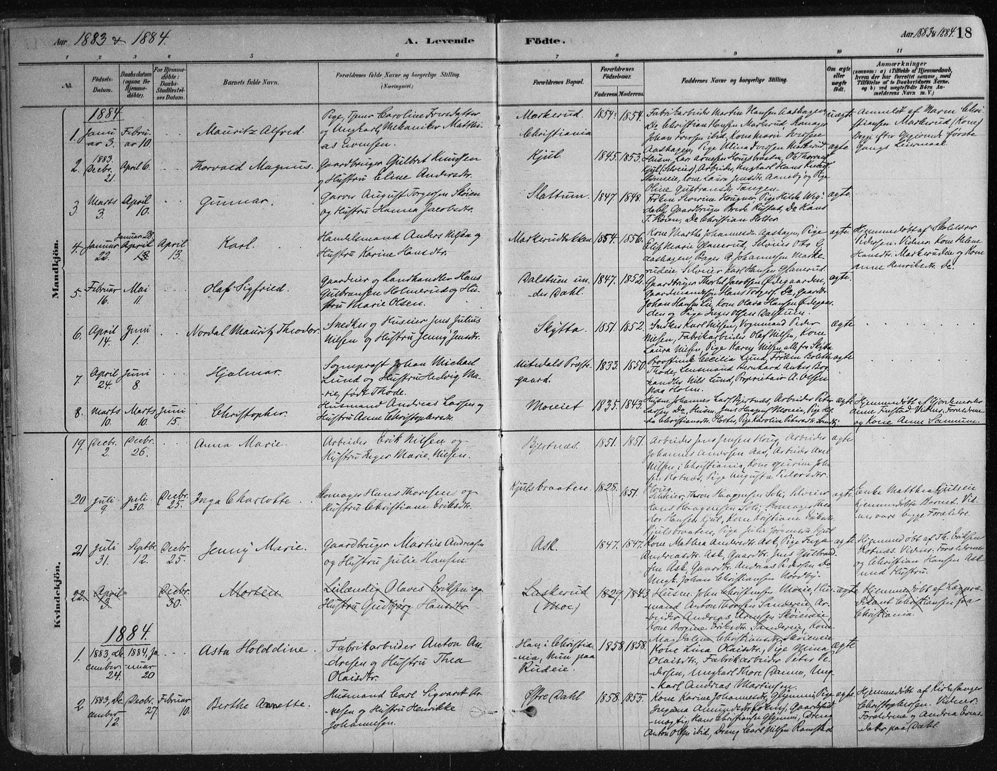 Nittedal prestekontor Kirkebøker, SAO/A-10365a/F/Fa/L0007: Parish register (official) no. I 7, 1879-1901, p. 18