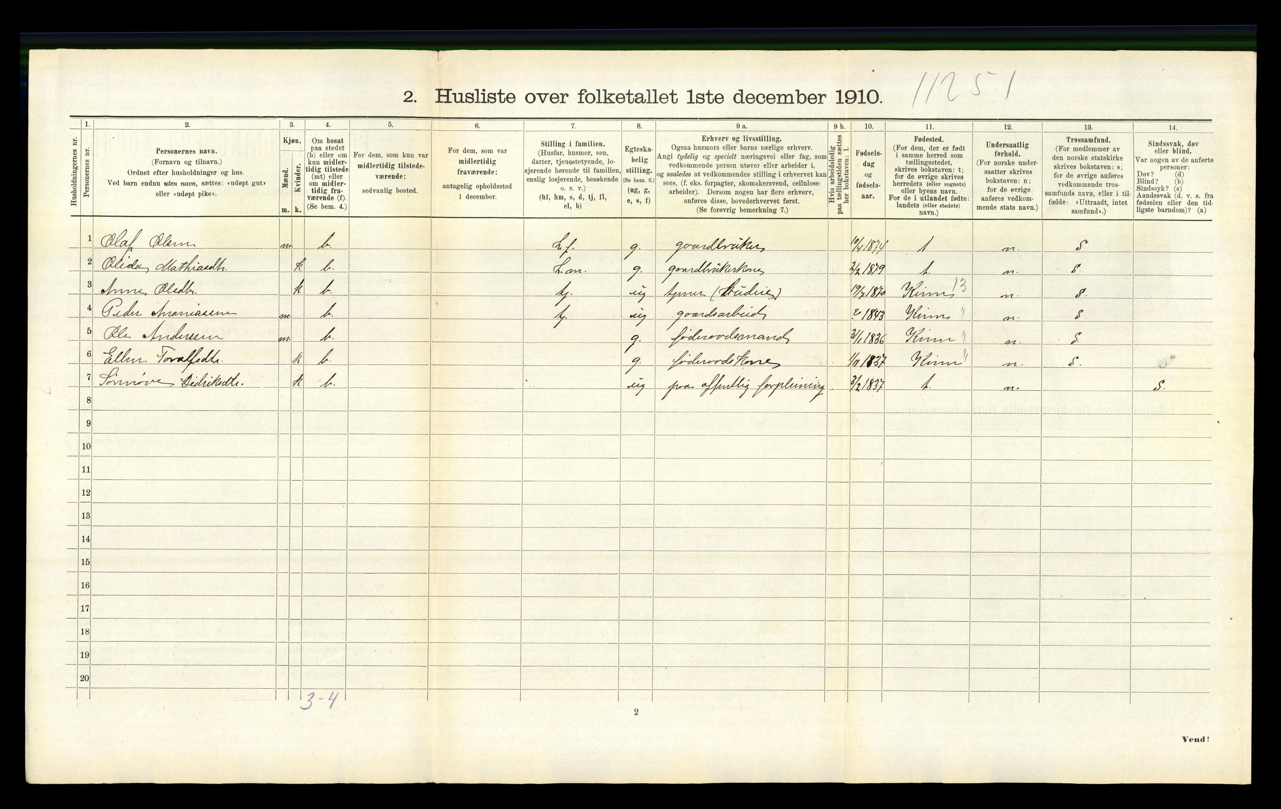 RA, 1910 census for Askvoll, 1910, p. 382