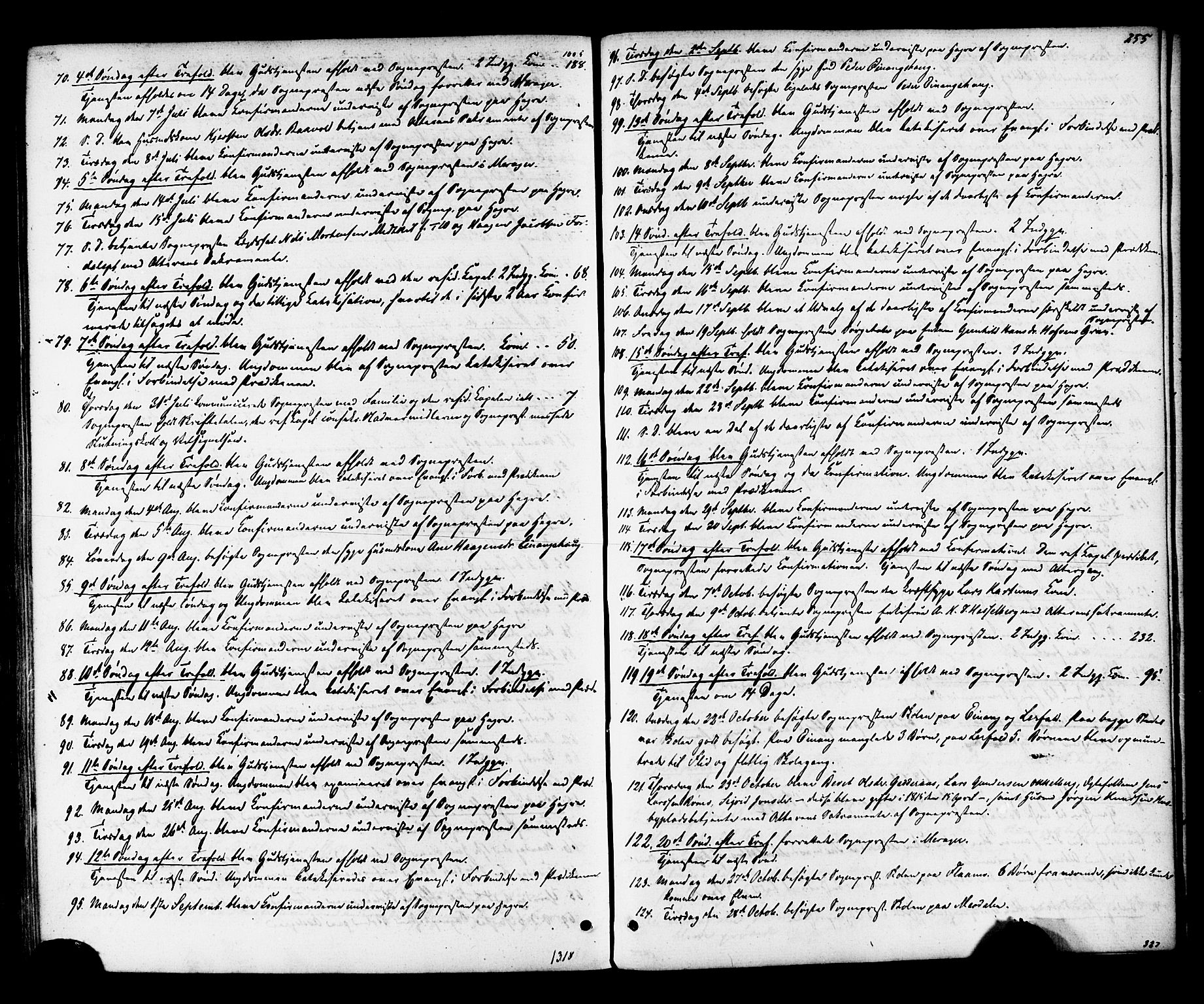 Ministerialprotokoller, klokkerbøker og fødselsregistre - Nord-Trøndelag, SAT/A-1458/703/L0029: Parish register (official) no. 703A02, 1863-1879, p. 255