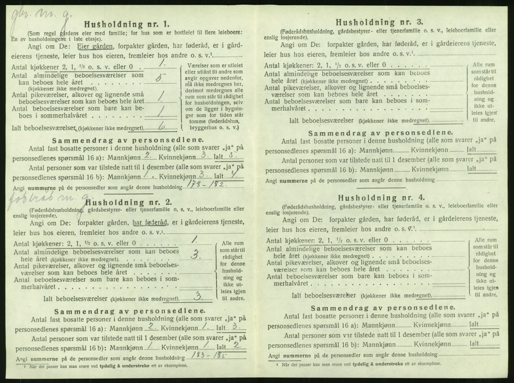 SAT, 1920 census for Foldereid, 1920, p. 371