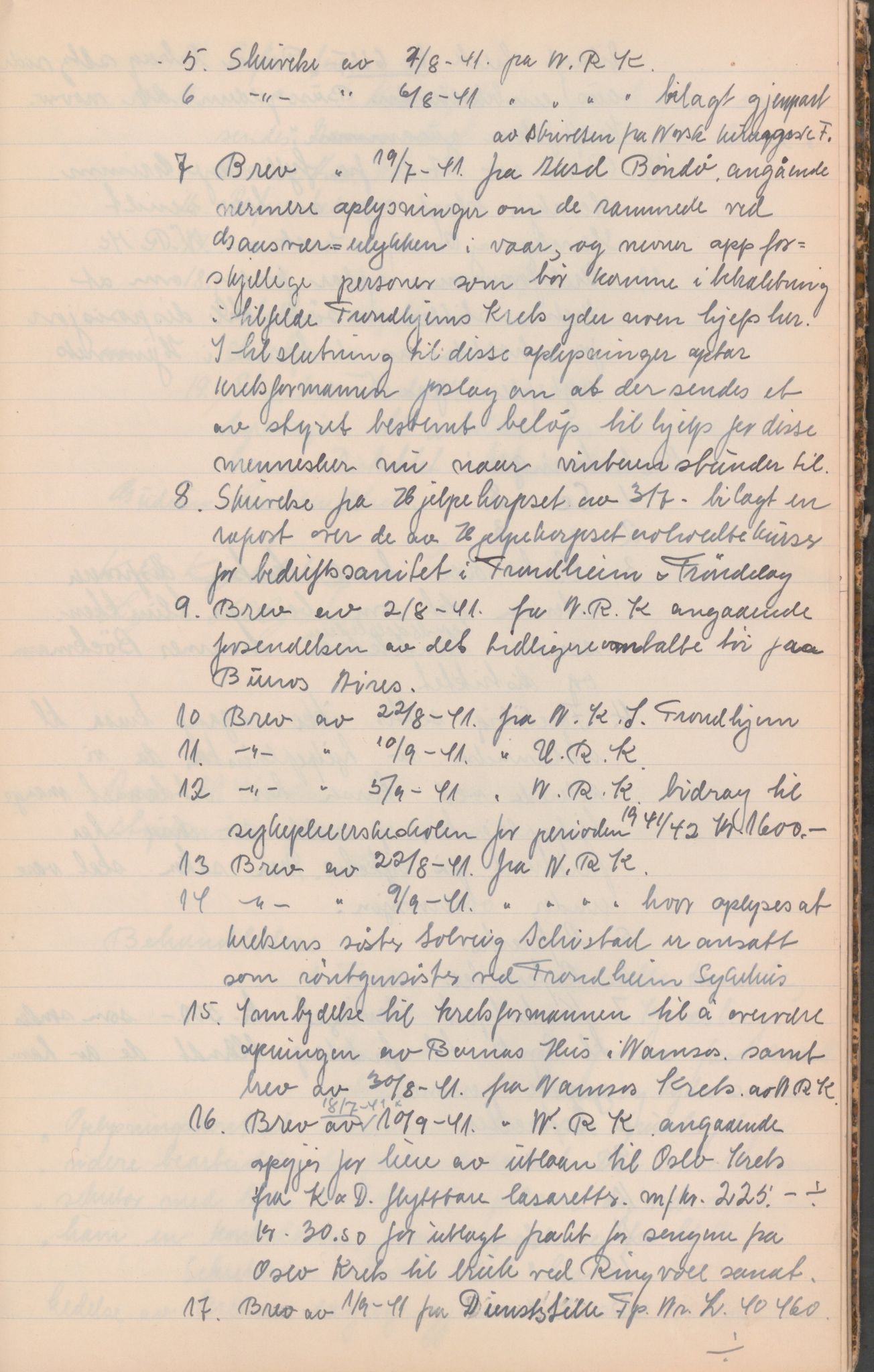 Trondheim Røde Kors, TRKO/PA-1204/A/Aa/L0002: Møtebok, 1929-1942, p. 243
