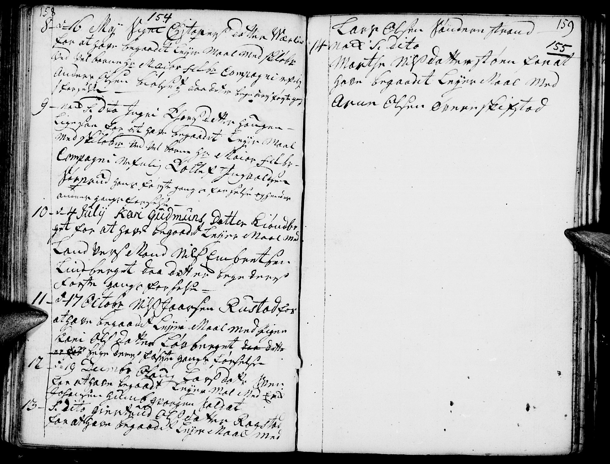 Elverum prestekontor, SAH/PREST-044/H/Ha/Haa/L0002: Parish register (official) no. 2, 1751-1756, p. 154-155