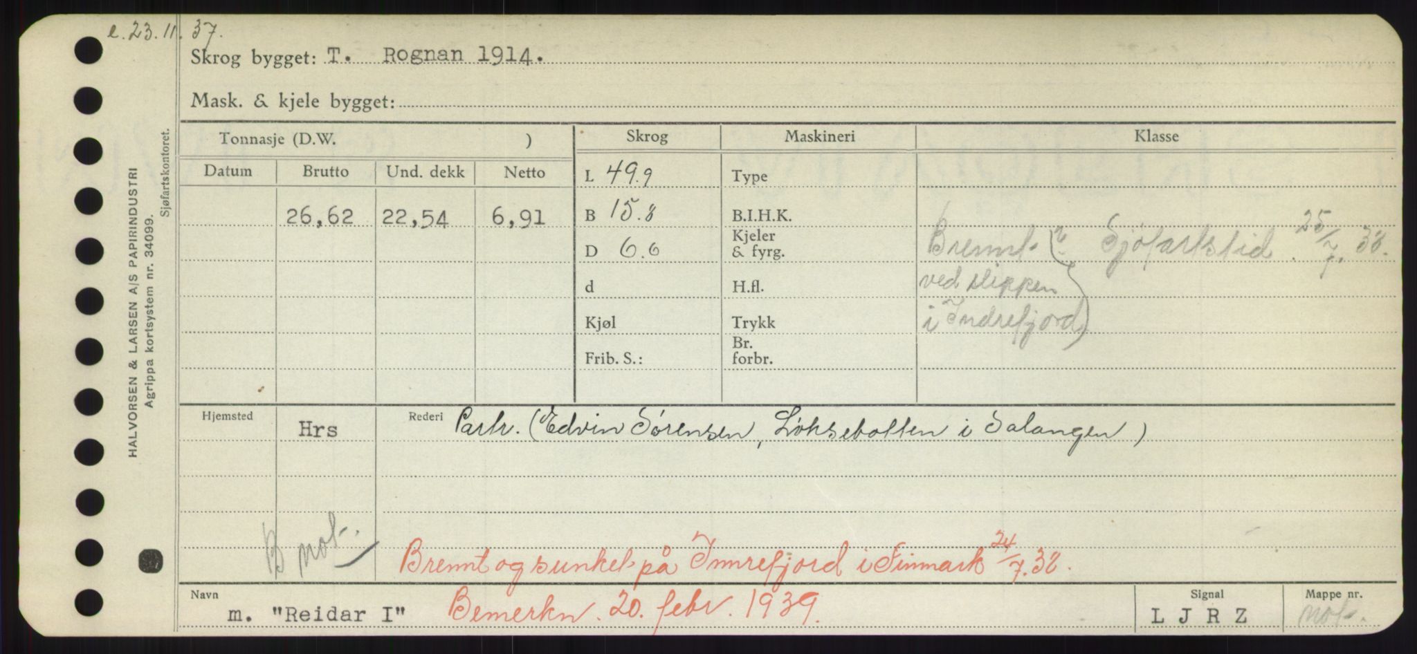 Sjøfartsdirektoratet med forløpere, Skipsmålingen, RA/S-1627/H/Hd/L0030: Fartøy, Q-Riv, p. 343