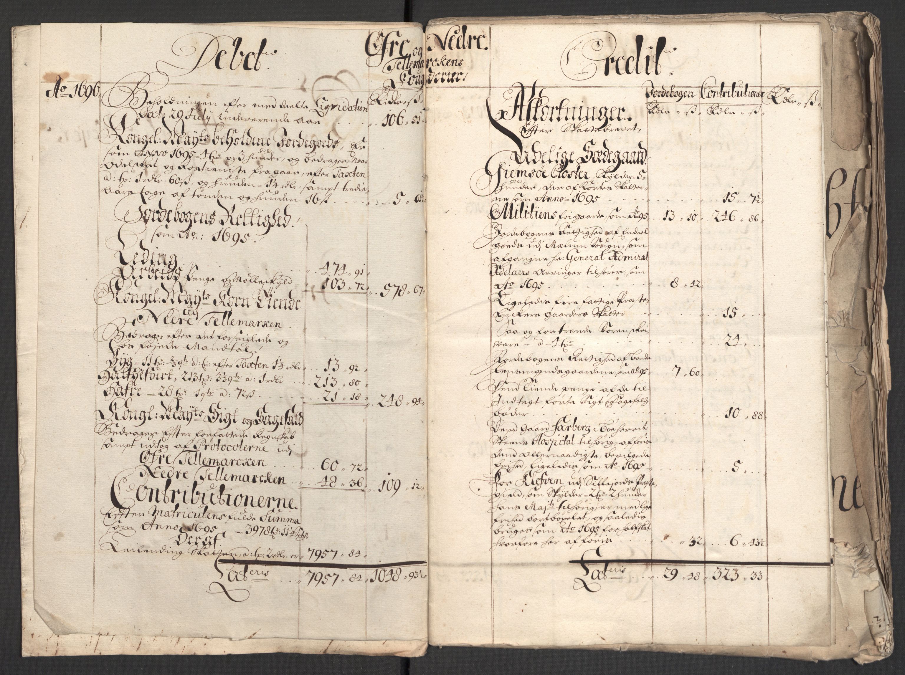 Rentekammeret inntil 1814, Reviderte regnskaper, Fogderegnskap, AV/RA-EA-4092/R36/L2094: Fogderegnskap Øvre og Nedre Telemark og Bamble, 1696, p. 14