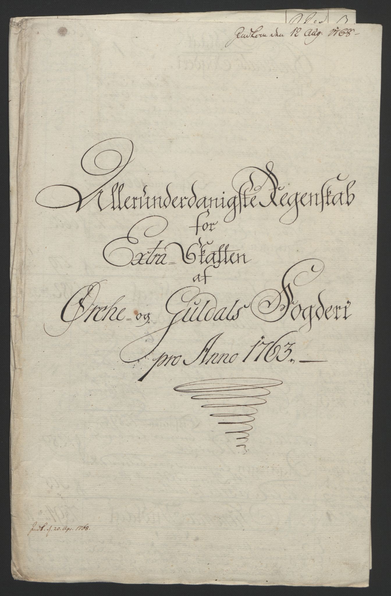 Rentekammeret inntil 1814, Reviderte regnskaper, Fogderegnskap, RA/EA-4092/R60/L4094: Ekstraskatten Orkdal og Gauldal, 1762-1765, p. 77