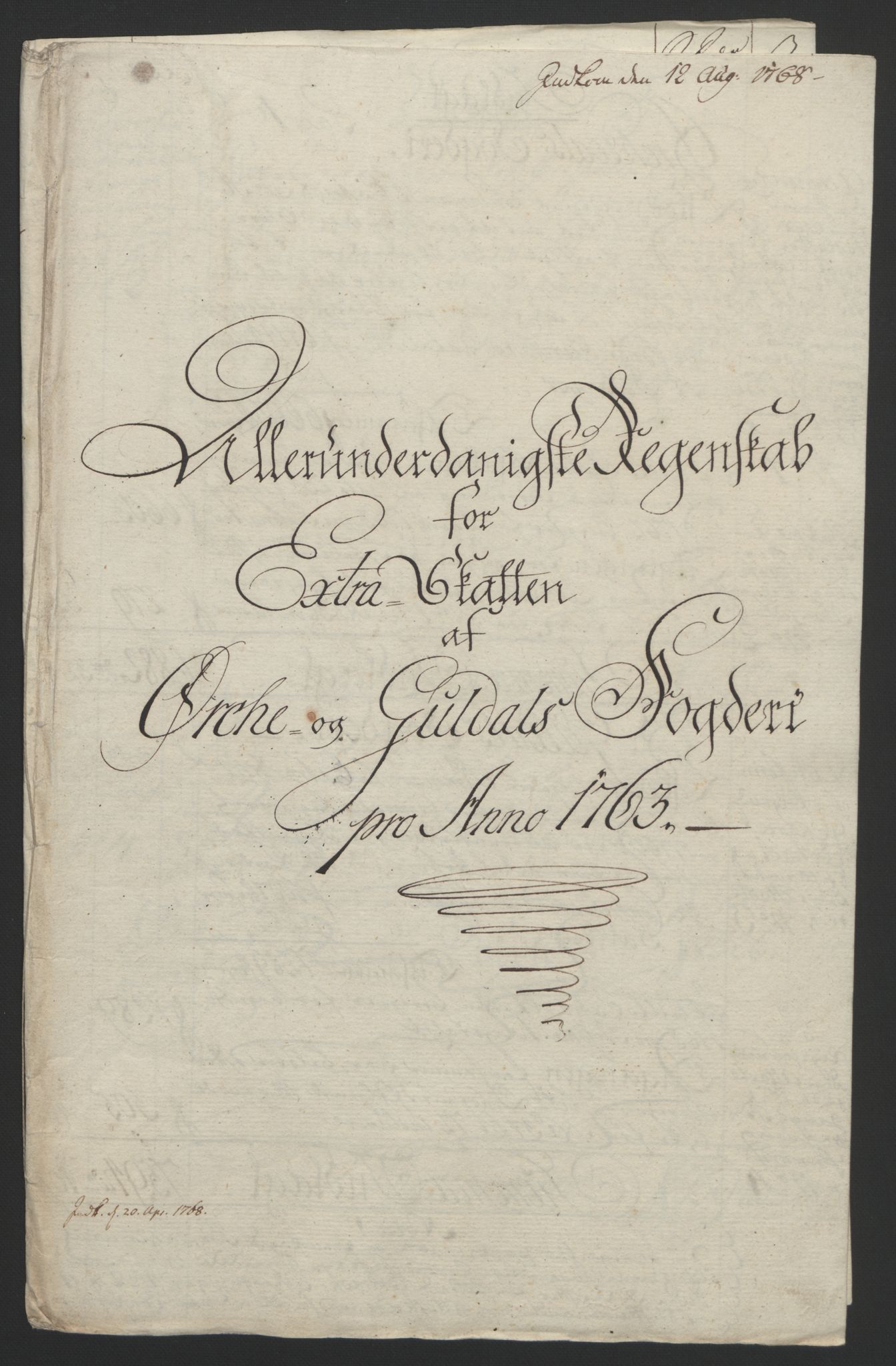 Rentekammeret inntil 1814, Reviderte regnskaper, Fogderegnskap, AV/RA-EA-4092/R60/L4094: Ekstraskatten Orkdal og Gauldal, 1762-1765, p. 77