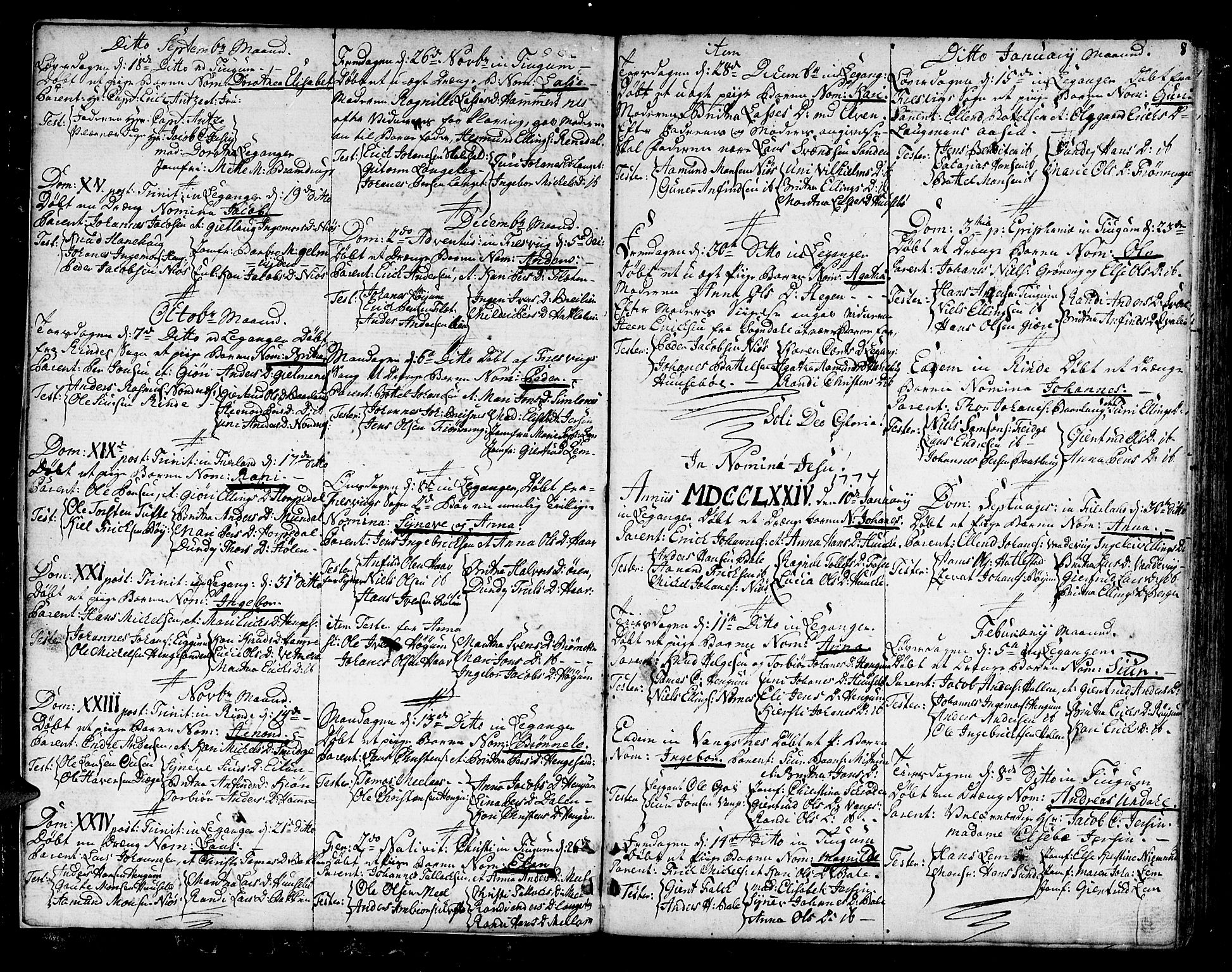 Leikanger sokneprestembete, SAB/A-81001: Parish register (official) no. A 4, 1770-1791, p. 8
