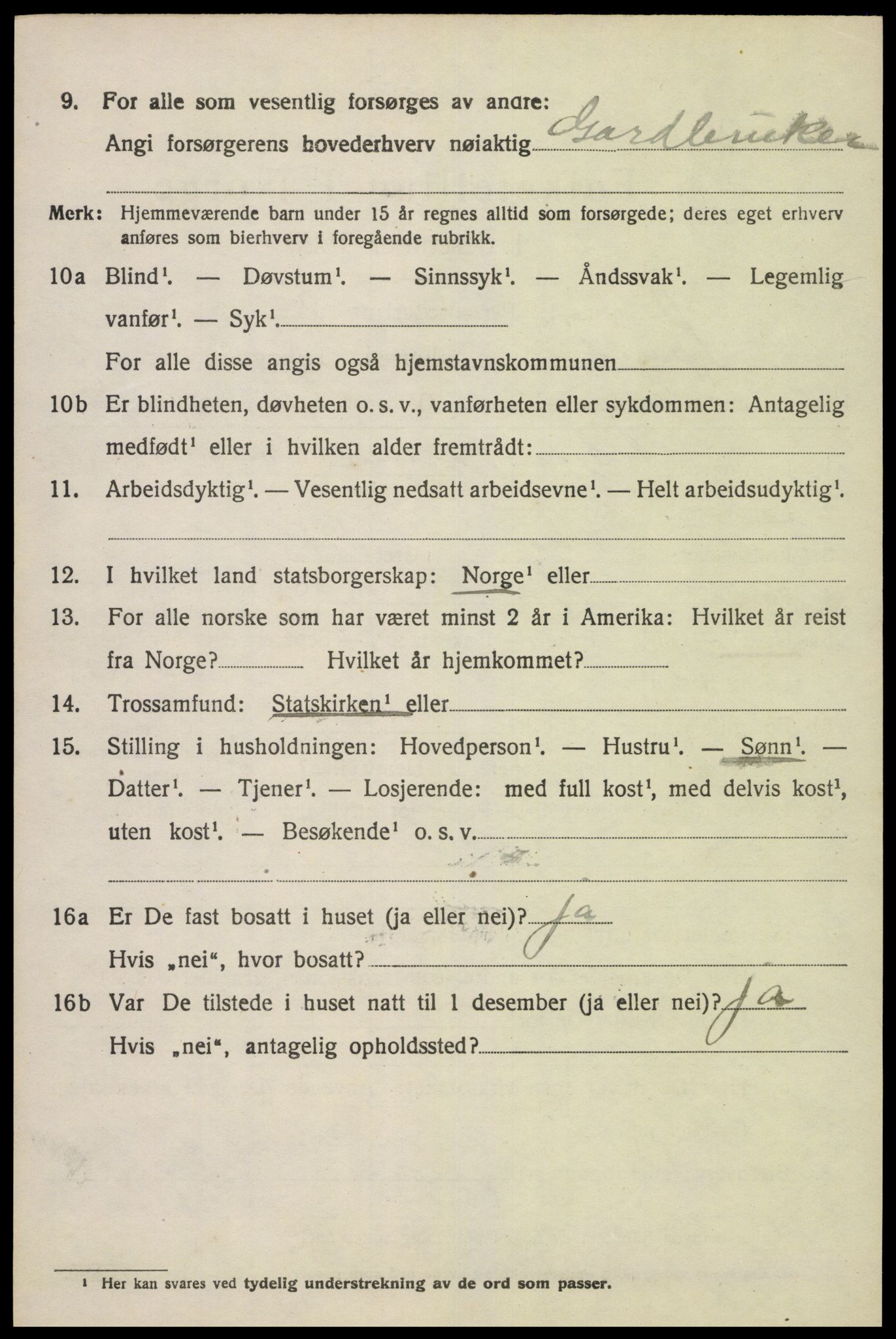 SAK, 1920 census for Spind, 1920, p. 1622