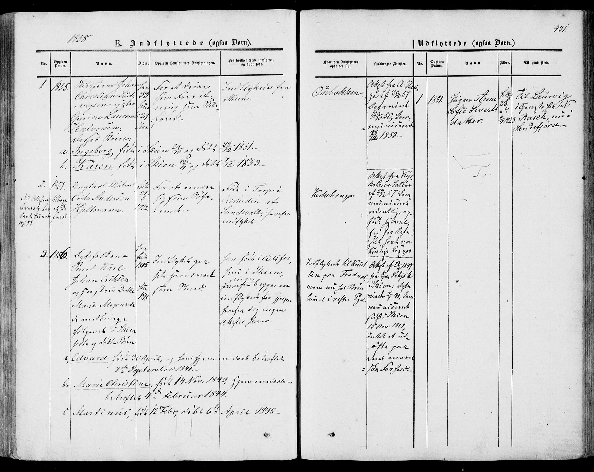 Porsgrunn kirkebøker , SAKO/A-104/F/Fa/L0007: Parish register (official) no. 7, 1858-1877, p. 431