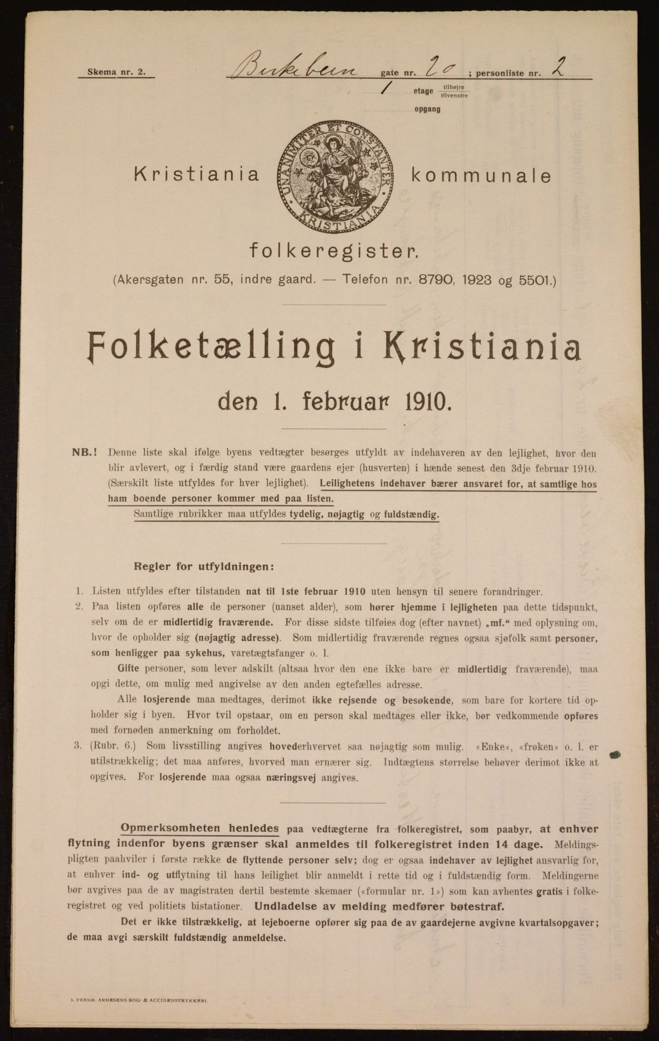 OBA, Municipal Census 1910 for Kristiania, 1910, p. 4817