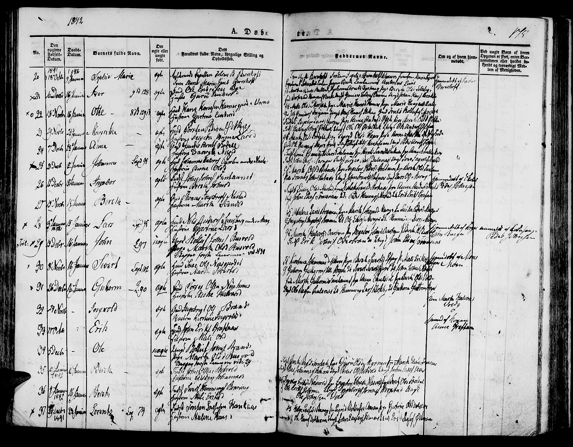 Ministerialprotokoller, klokkerbøker og fødselsregistre - Nord-Trøndelag, AV/SAT-A-1458/709/L0071: Parish register (official) no. 709A11, 1833-1844, p. 175