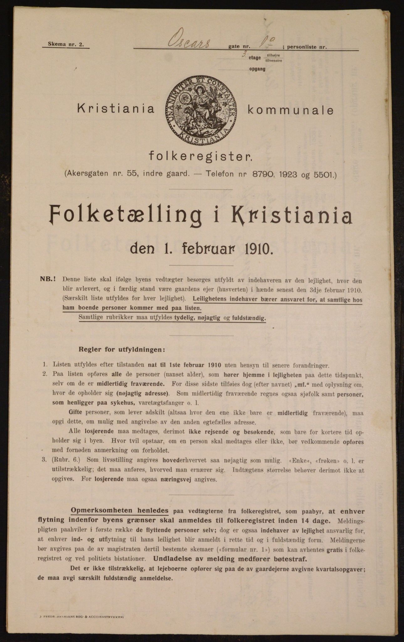 OBA, Municipal Census 1910 for Kristiania, 1910, p. 73270