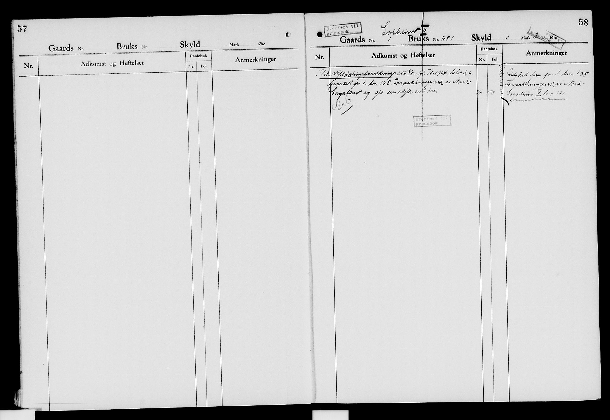 Nord-Hedmark sorenskriveri, SAH/TING-012/H/Ha/Had/Hade/L0007: Mortgage register no. 4.7, 1924-1940, p. 57-58