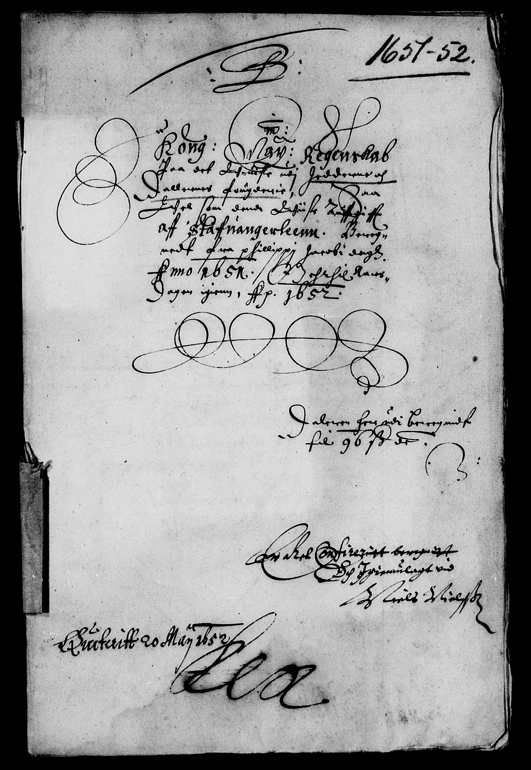 Rentekammeret inntil 1814, Reviderte regnskaper, Lensregnskaper, AV/RA-EA-5023/R/Rb/Rbs/L0033: Stavanger len, 1649-1652