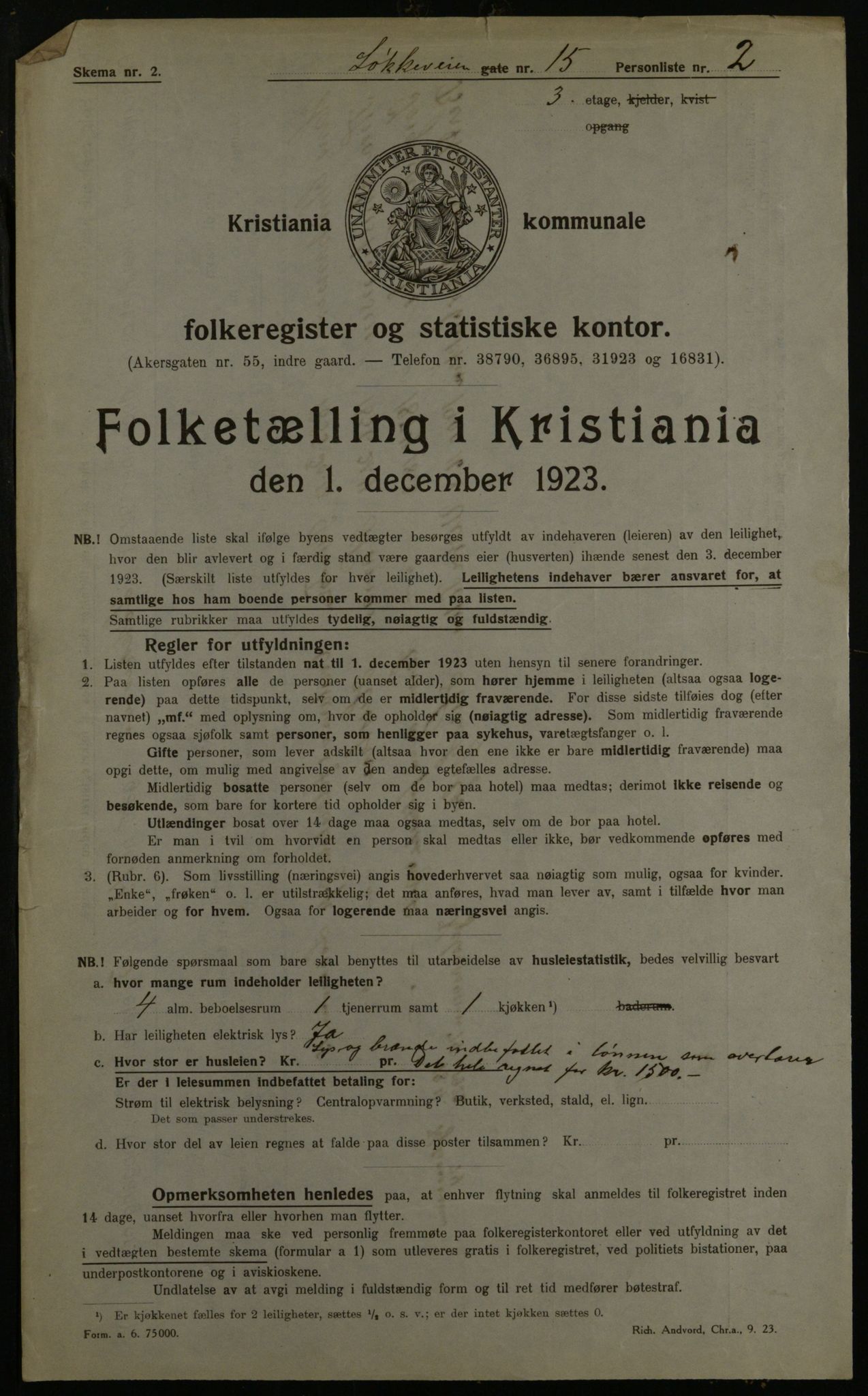 OBA, Municipal Census 1923 for Kristiania, 1923, p. 65342