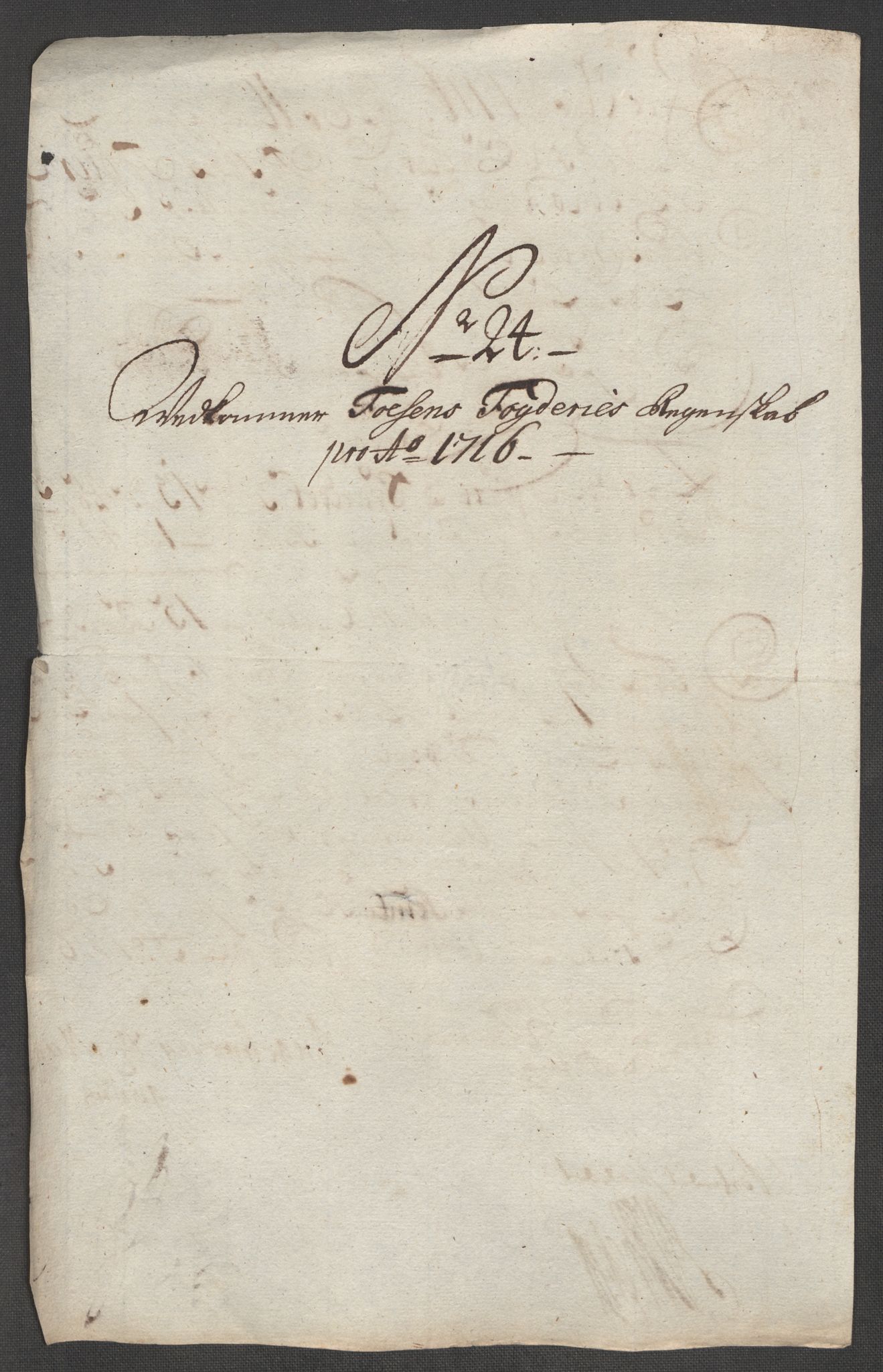 Rentekammeret inntil 1814, Reviderte regnskaper, Fogderegnskap, AV/RA-EA-4092/R57/L3864: Fogderegnskap Fosen, 1716, p. 186