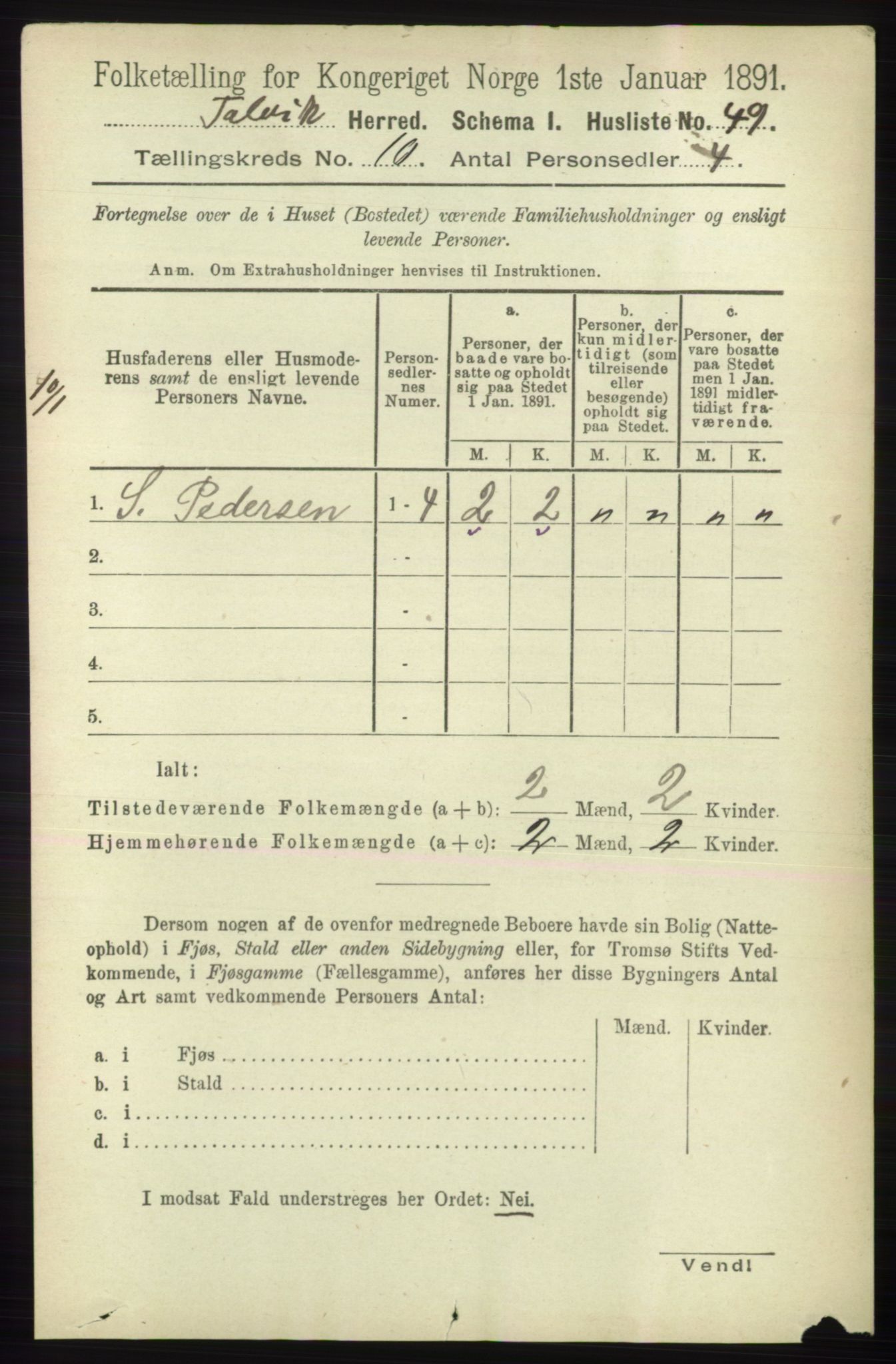 RA, 1891 census for 2013 Talvik, 1891, p. 2331