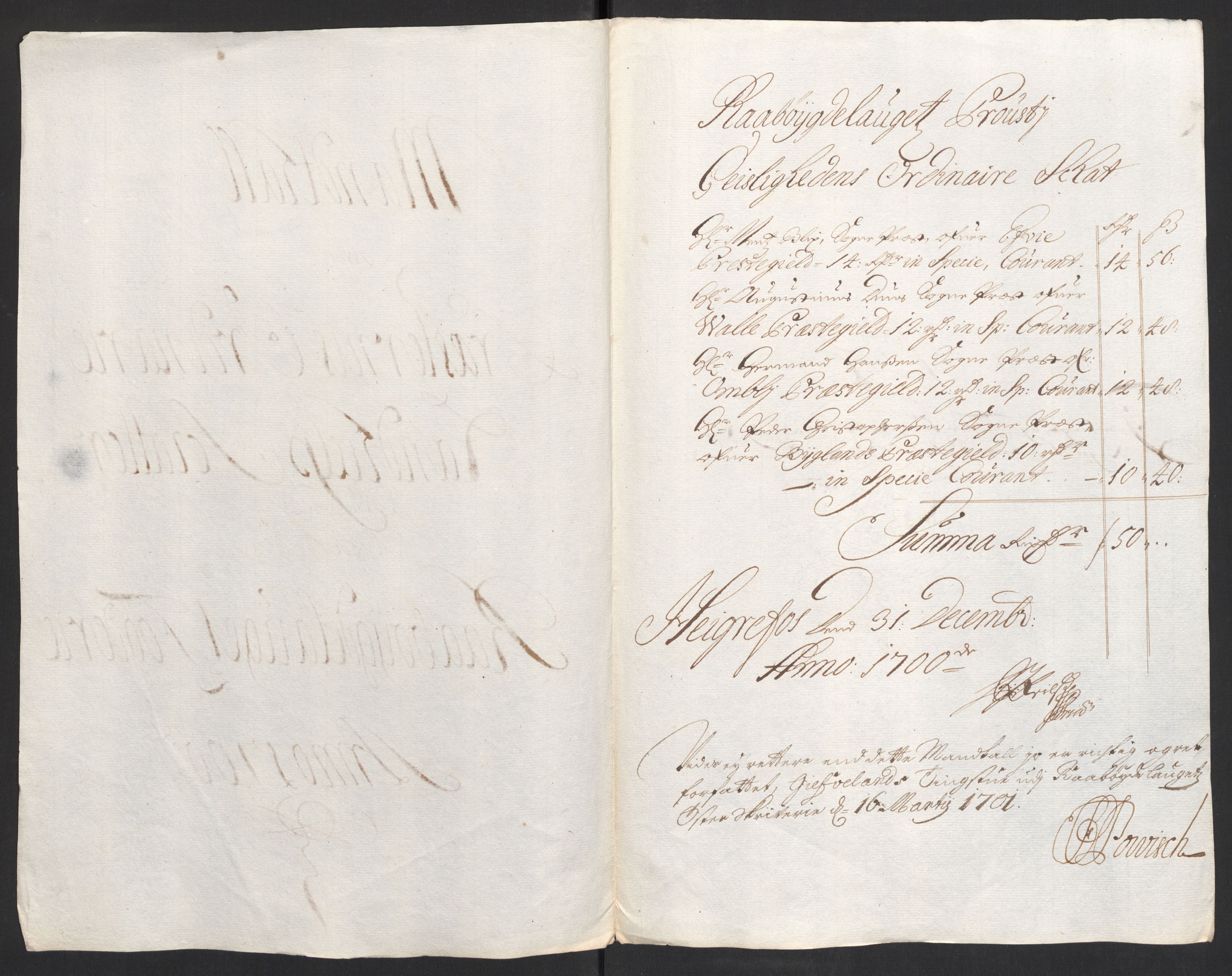 Rentekammeret inntil 1814, Reviderte regnskaper, Fogderegnskap, AV/RA-EA-4092/R40/L2446: Fogderegnskap Råbyggelag, 1700-1702, p. 48