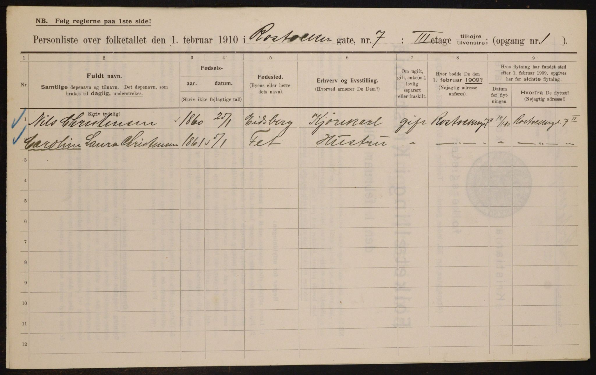 OBA, Municipal Census 1910 for Kristiania, 1910, p. 80873