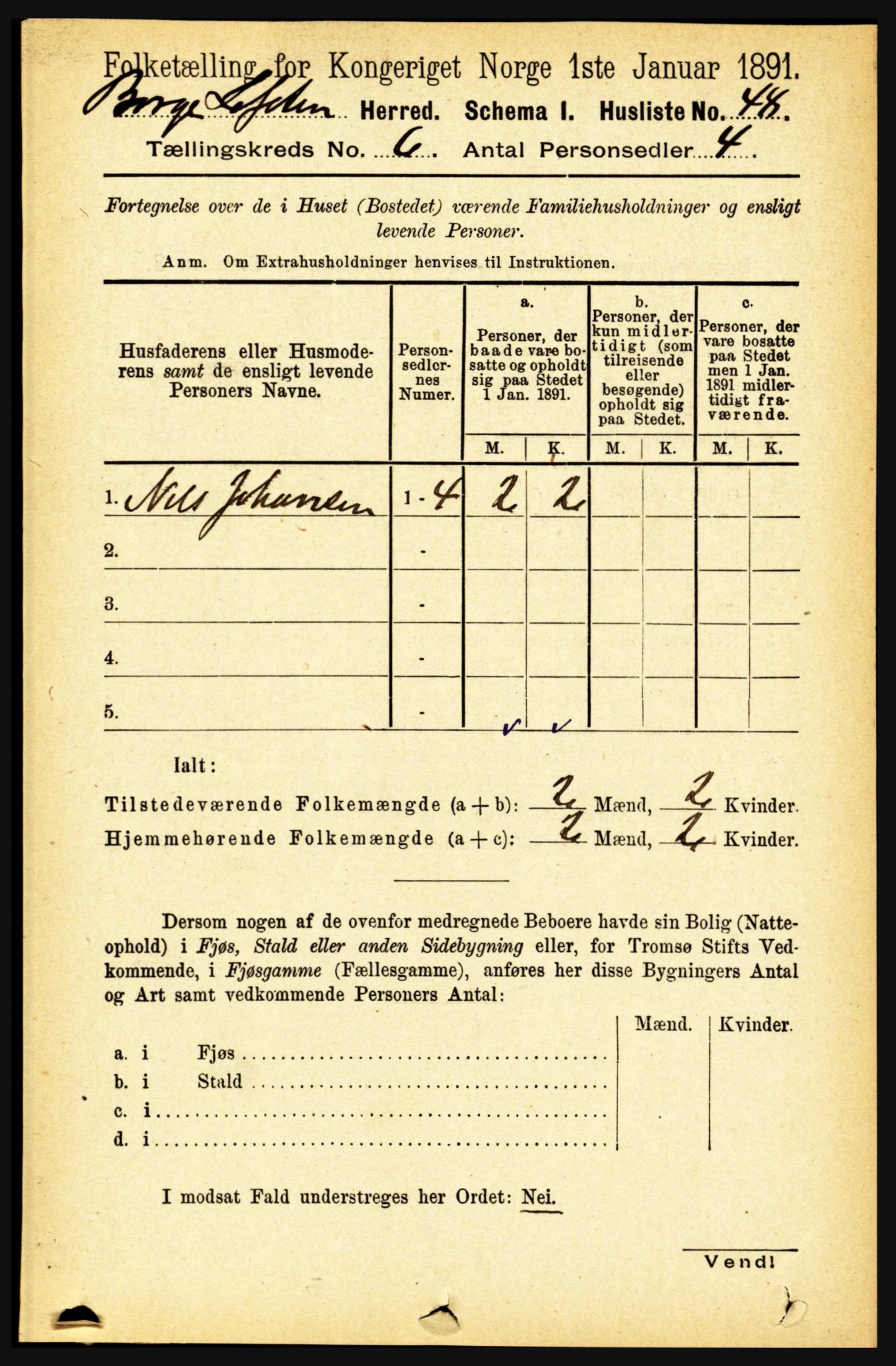 RA, 1891 census for 1862 Borge, 1891, p. 3920