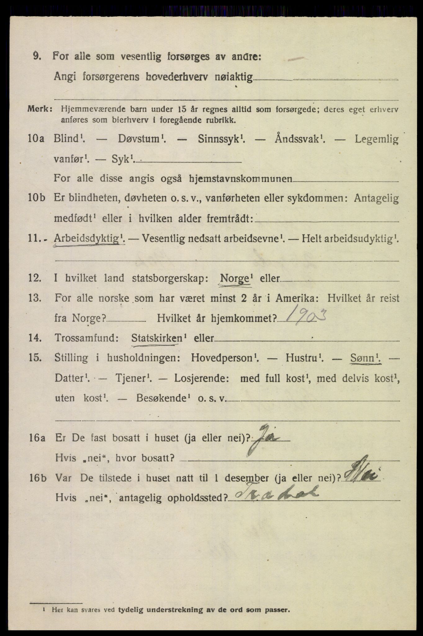 SAK, 1920 census for Sør-Audnedal, 1920, p. 4250