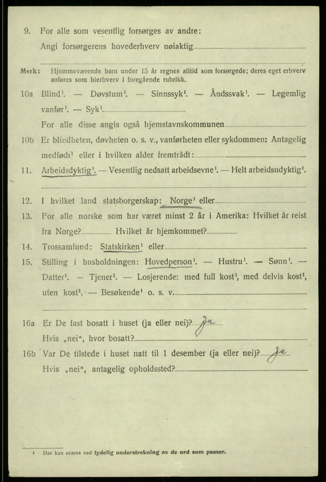 SAB, 1920 census for Strandvik, 1920, p. 1241