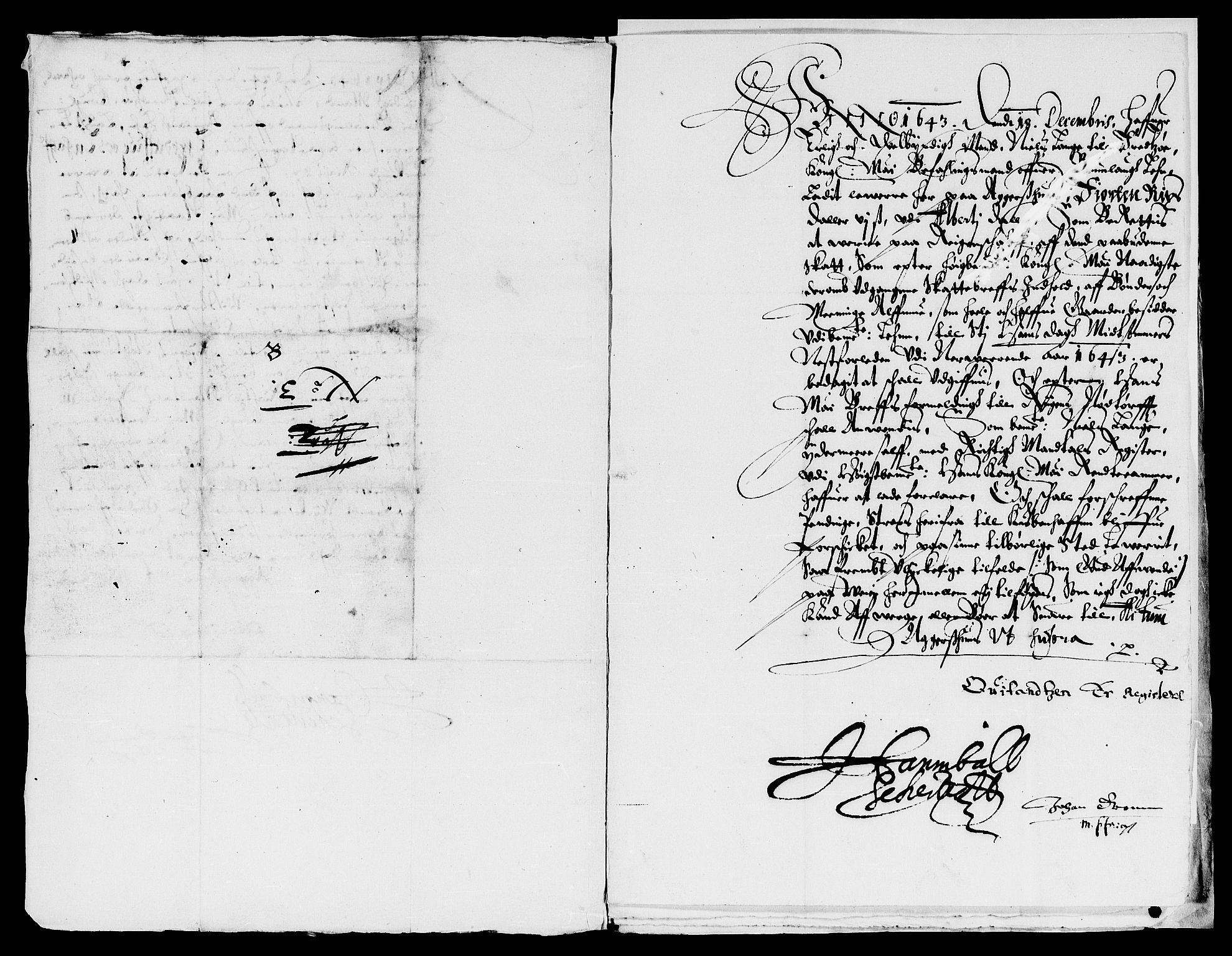 Rentekammeret inntil 1814, Reviderte regnskaper, Lensregnskaper, AV/RA-EA-5023/R/Rb/Rbl/L0010: Brunla len, 1643-1652