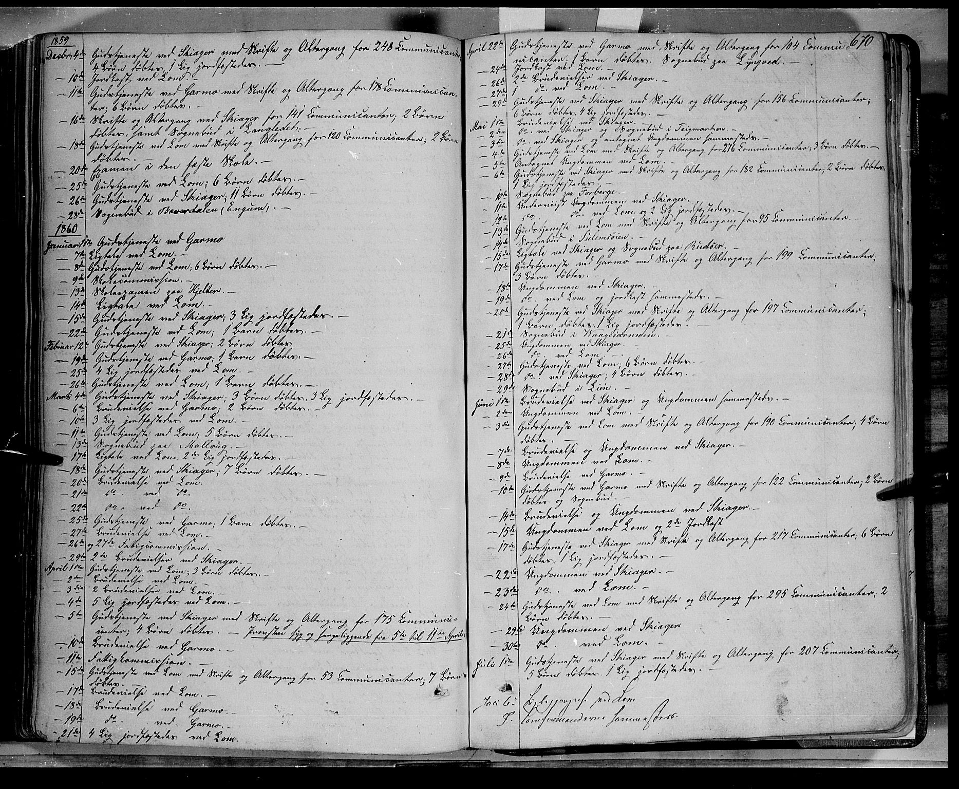 Lom prestekontor, AV/SAH-PREST-070/K/L0006: Parish register (official) no. 6B, 1837-1863, p. 670