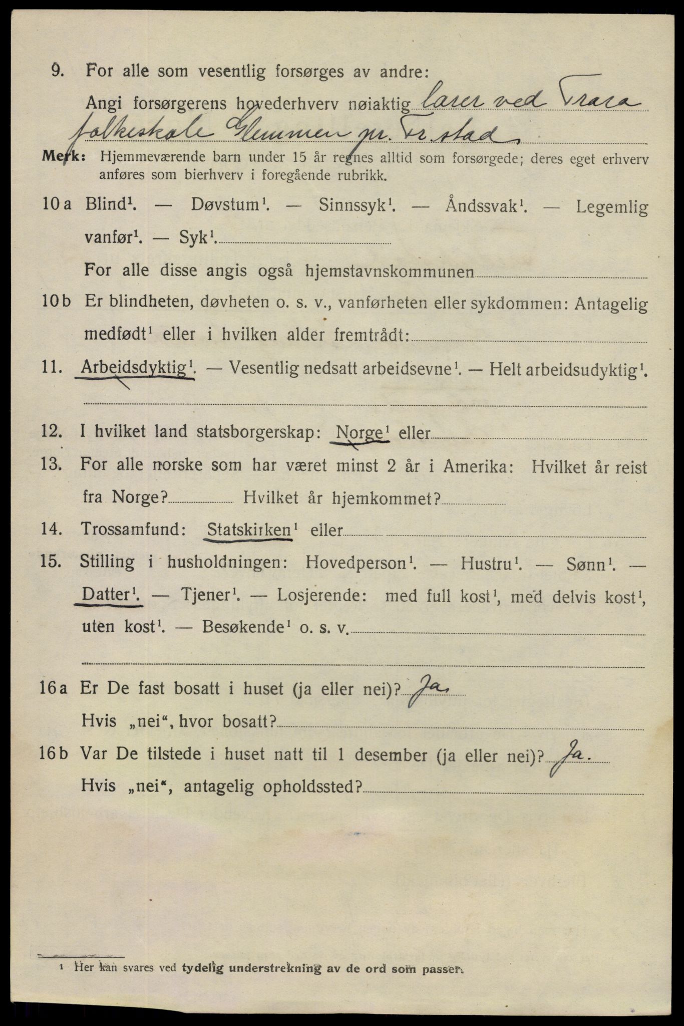 SAO, 1920 census for Fredrikstad, 1920, p. 32306