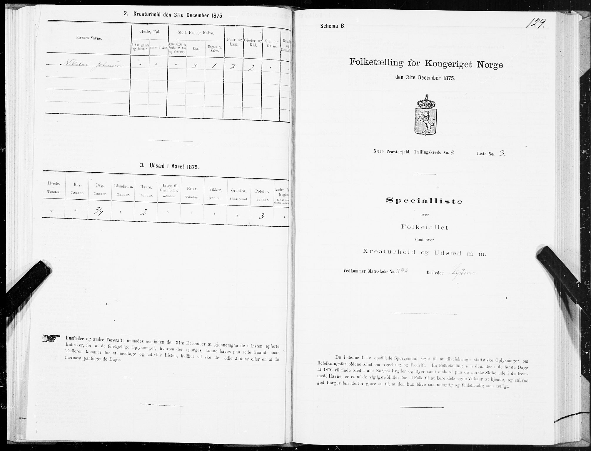 SAT, 1875 census for 1751P Nærøy, 1875, p. 4129