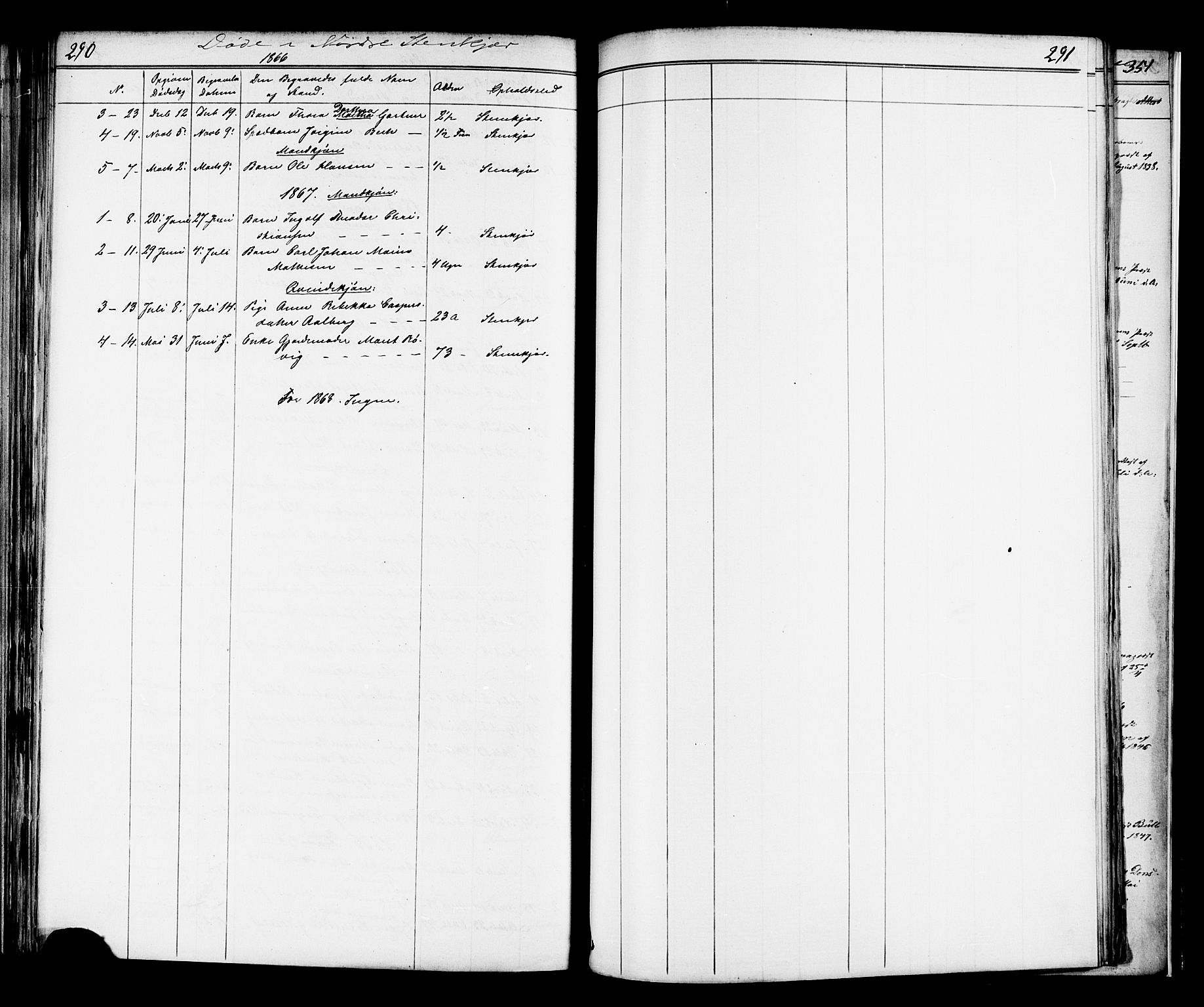Ministerialprotokoller, klokkerbøker og fødselsregistre - Nord-Trøndelag, SAT/A-1458/739/L0367: Parish register (official) no. 739A01 /2, 1838-1868, p. 290-291