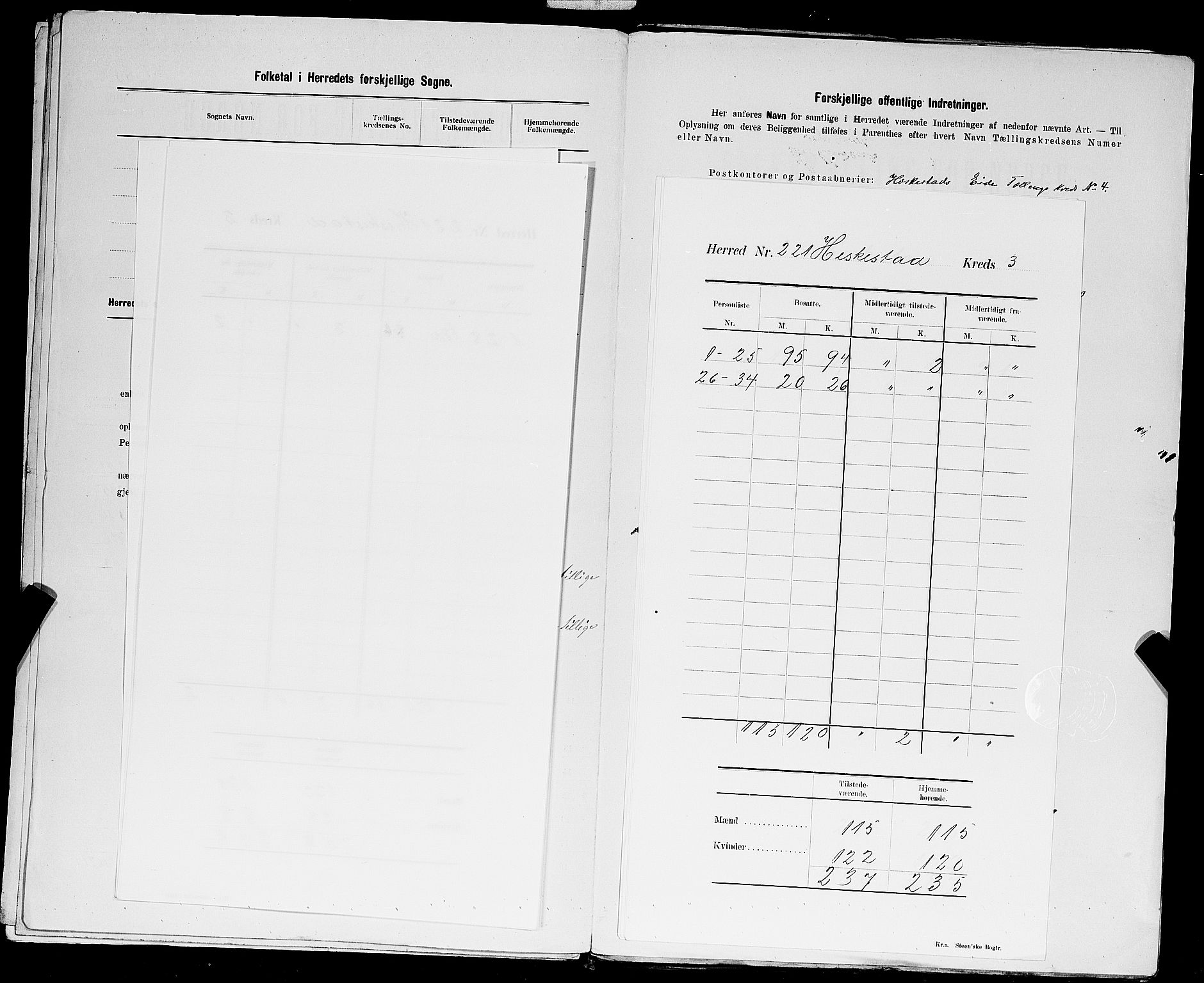 SAST, 1900 census for Heskestad, 1900, p. 6