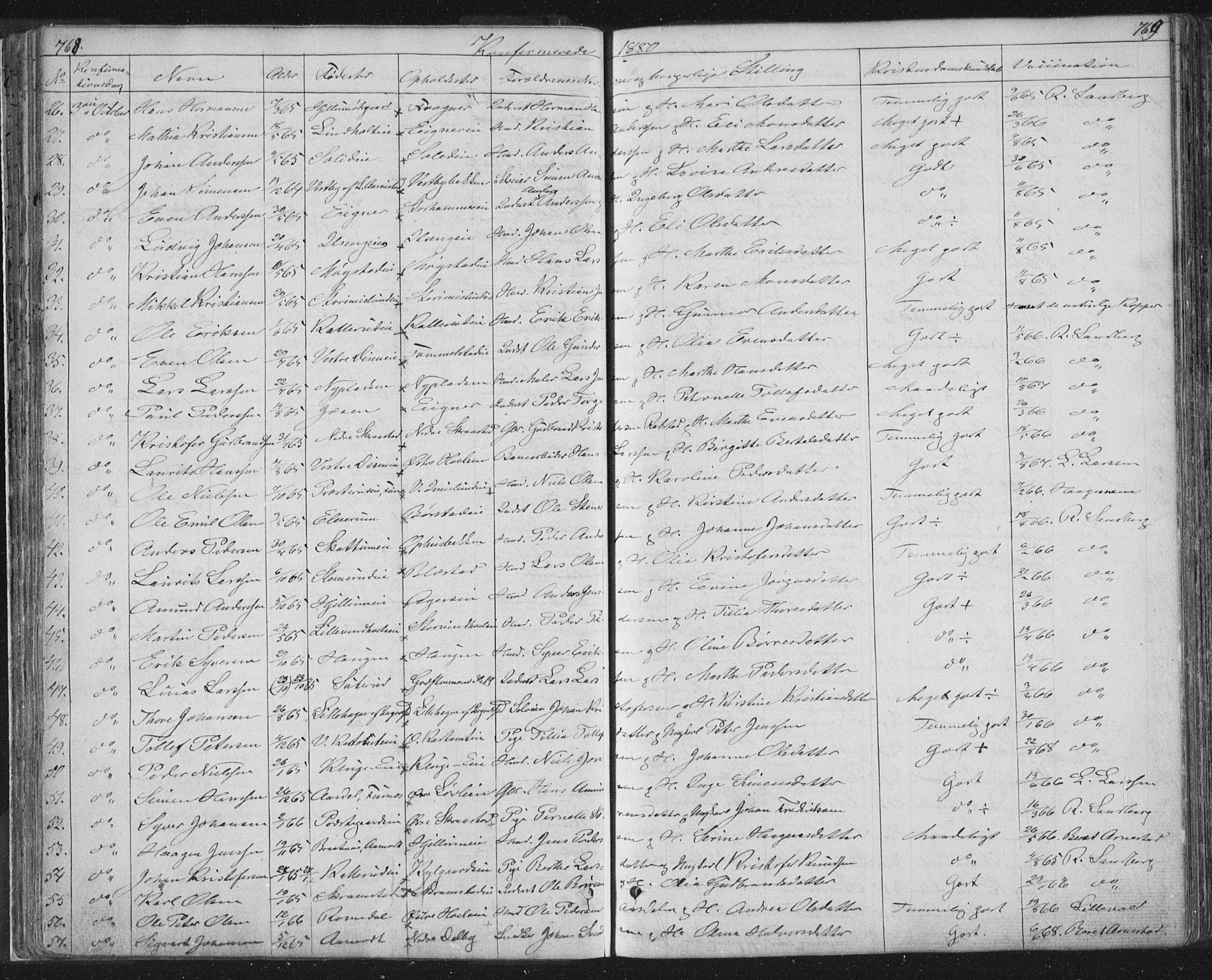 Vang prestekontor, Hedmark, SAH/PREST-008/H/Ha/Hab/L0010B: Parish register (copy) no. 10b, 1854-1896, p. 768-769
